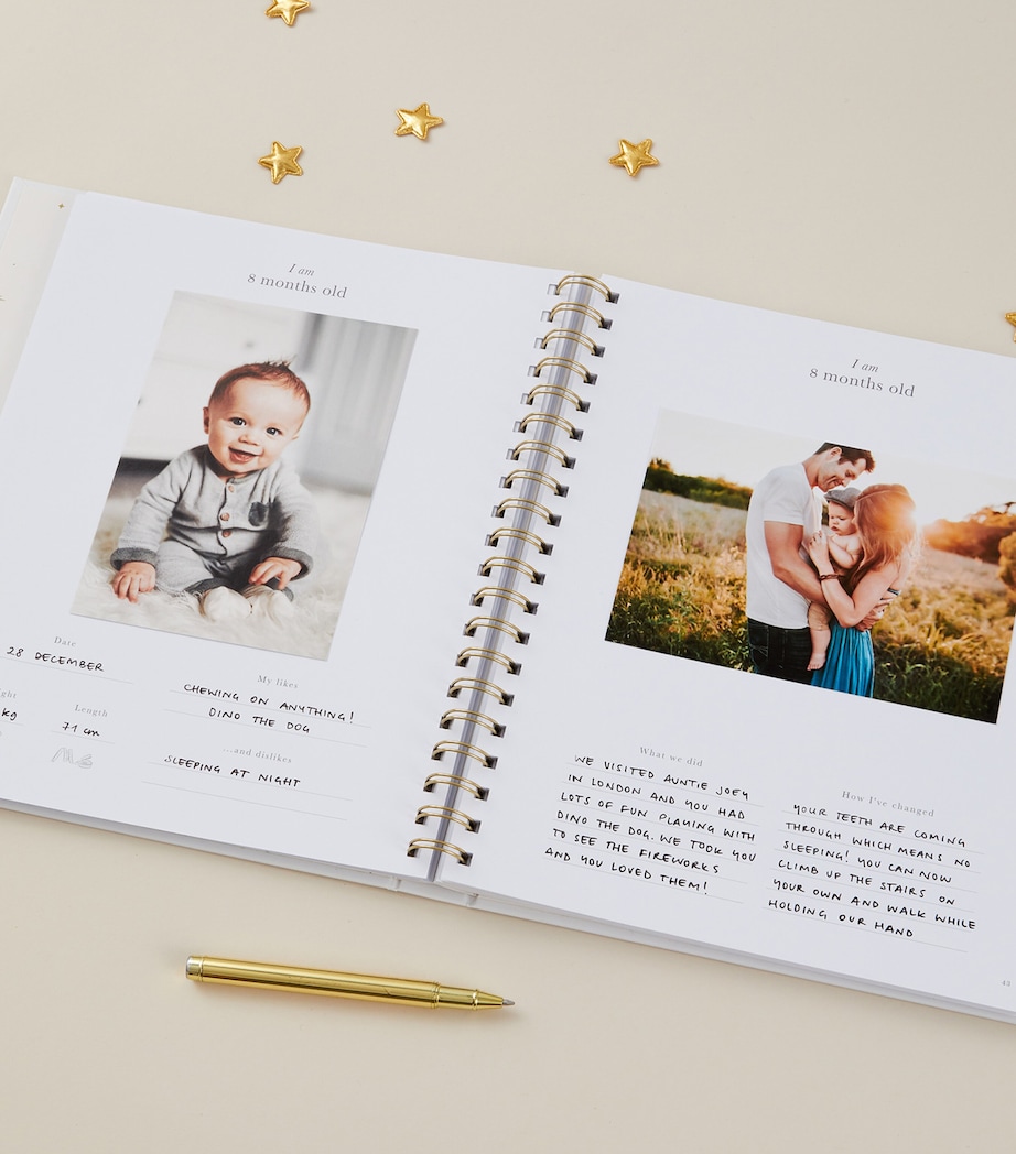Safari Baby Memory Book BEIGE, GOLD Image 10