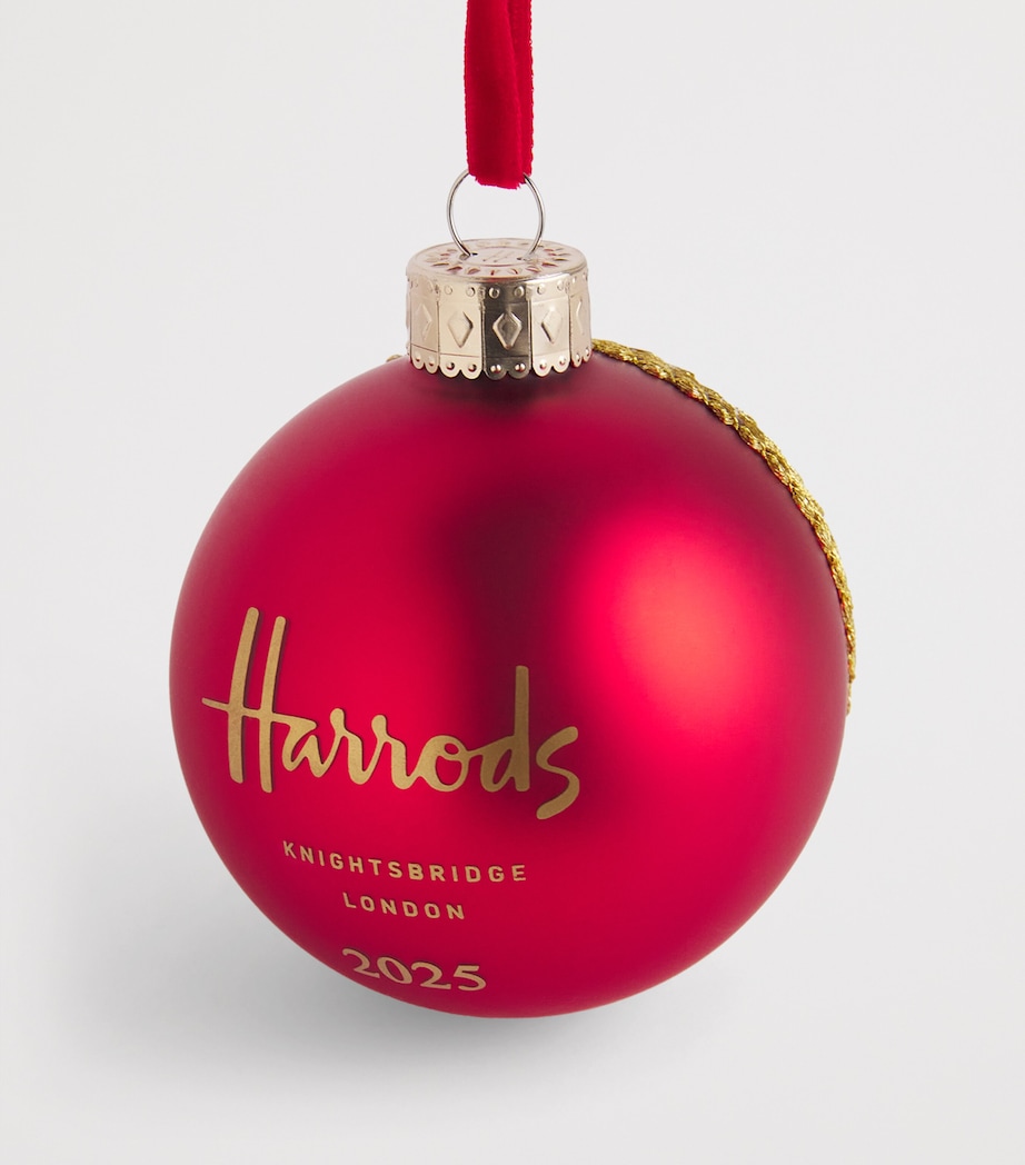 Christmas Bear Bauble RED Image 2