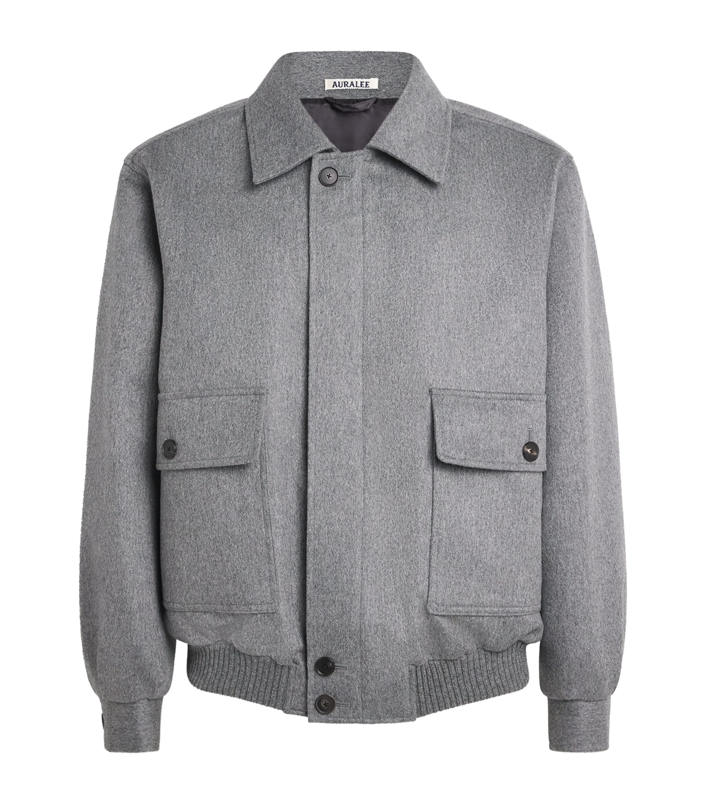 Cashmere Bomber Jacket TOP GRAY Image 1