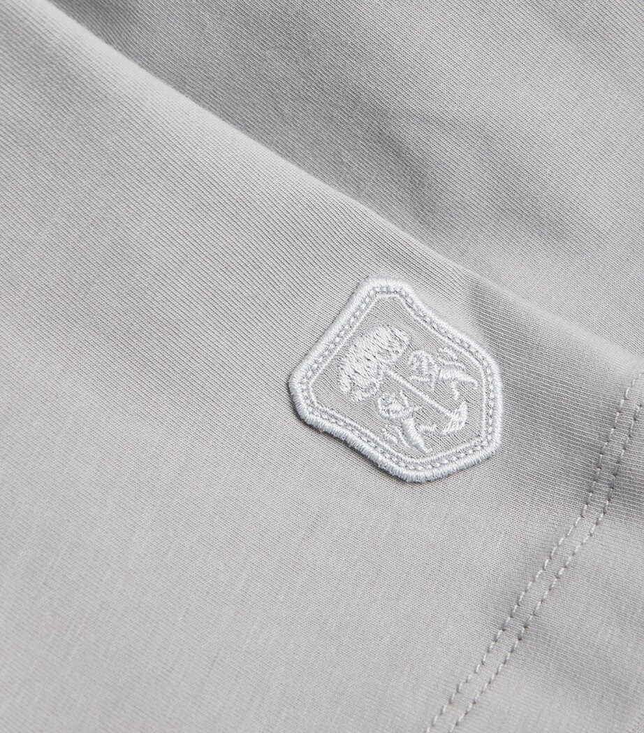 Corneliani Mens Stretch-Cotton T-Shirt Gry Pc Dye Pearl Image 5