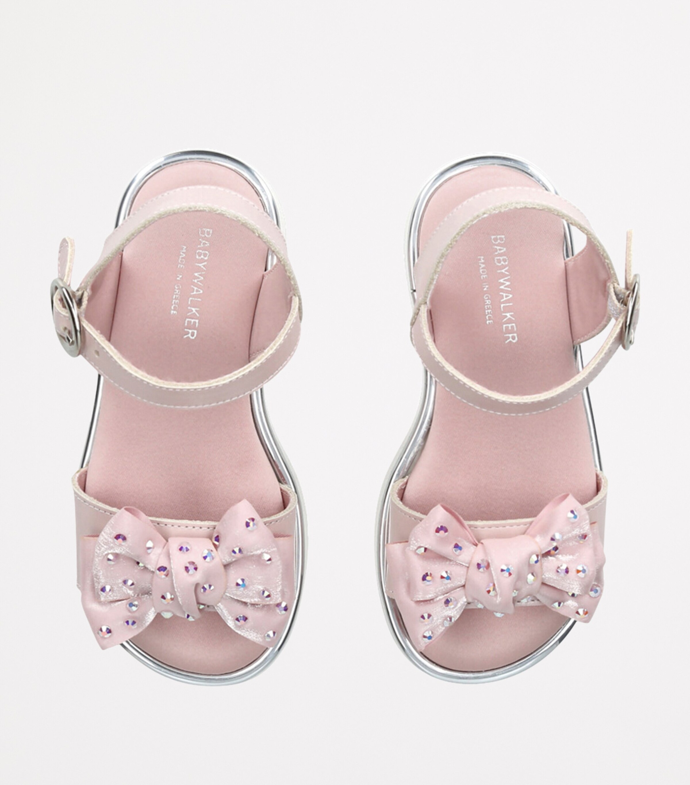 Leather Bow Sandals PINK Image 4