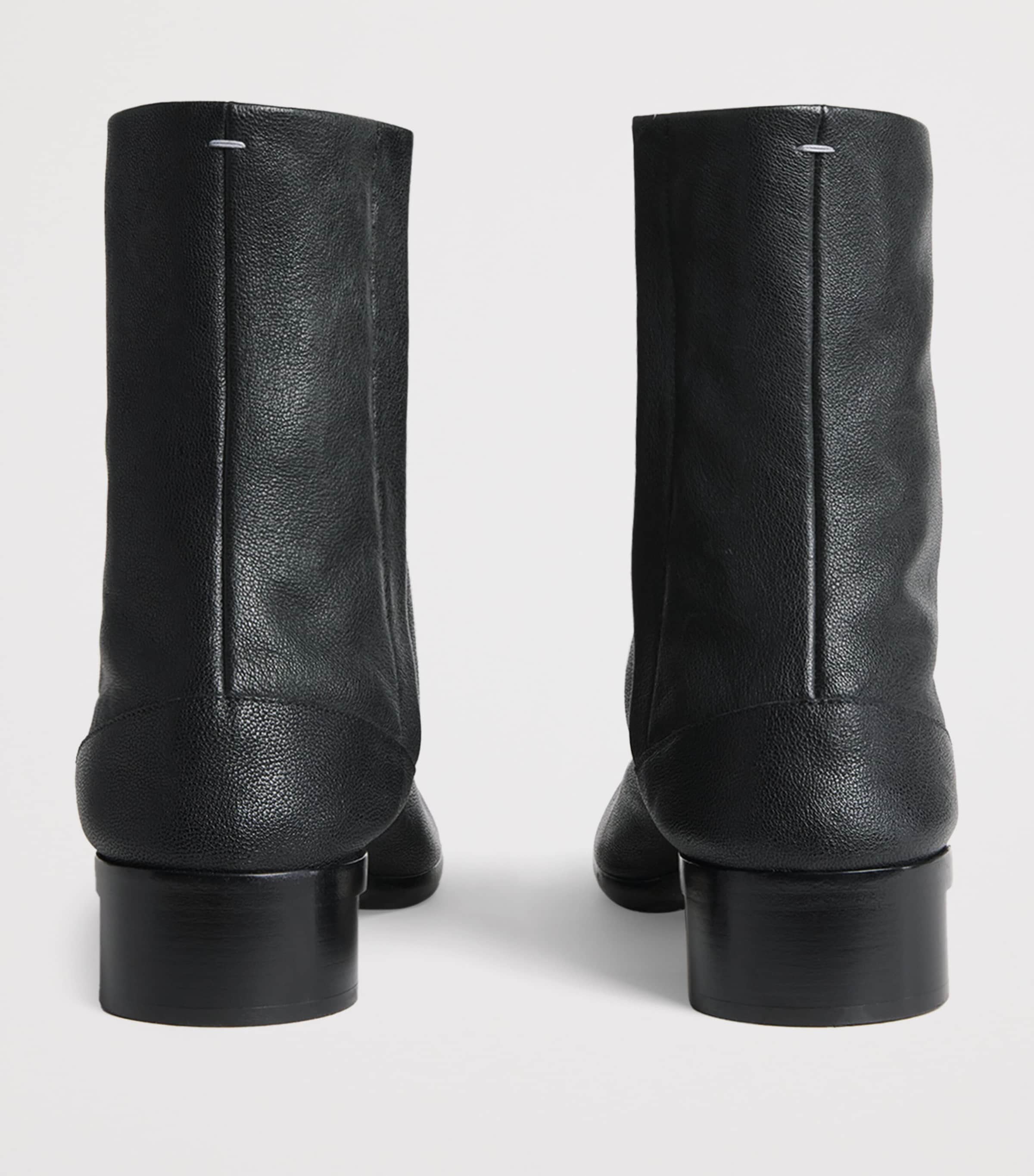 Maison Margiela Leather Tabi Ankle Boots 30 Black Image 5