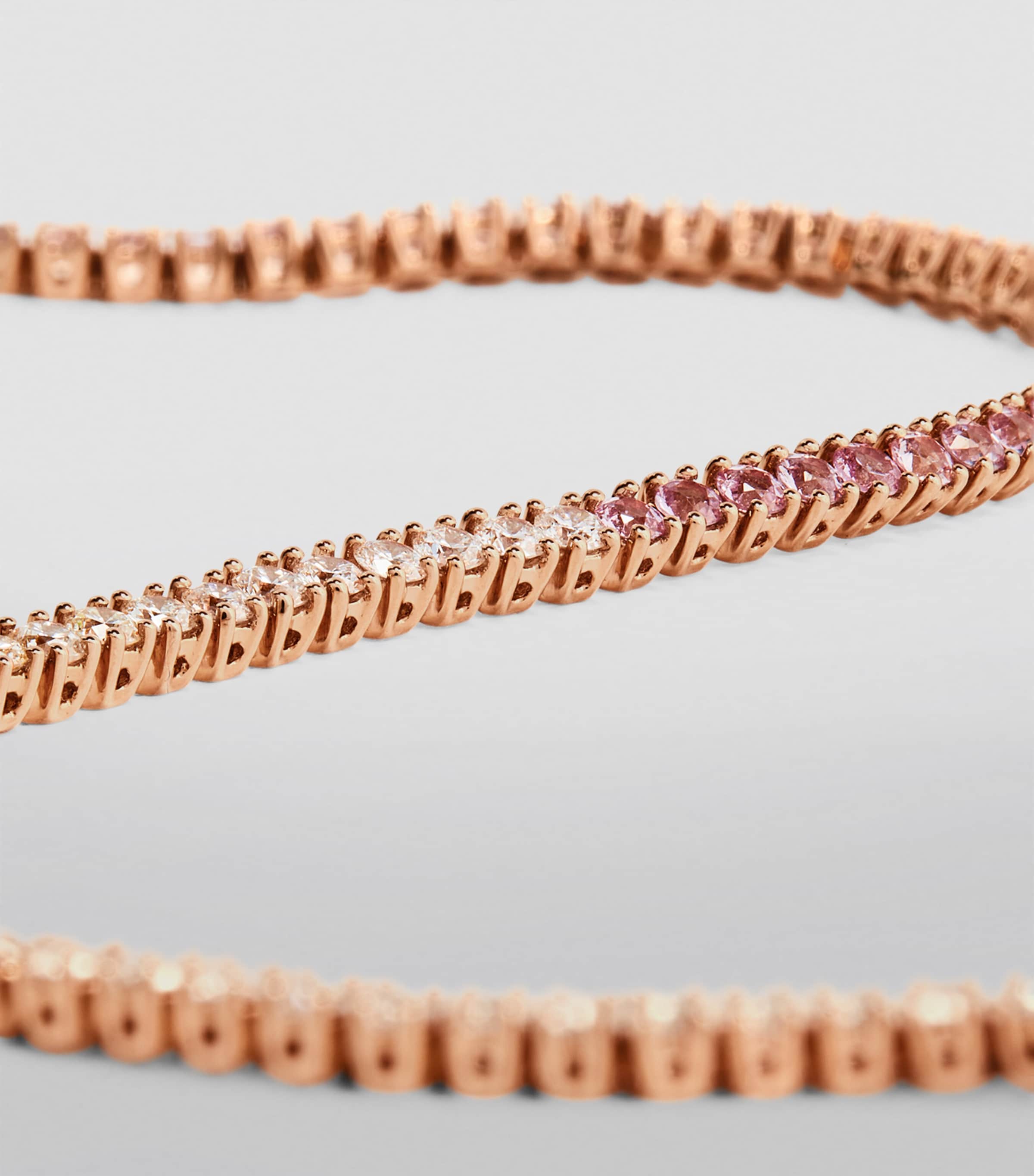 Rose Gold, Diamond and Pink Sapphire Hepburn Bracelet ROSE GOLD Image 3
