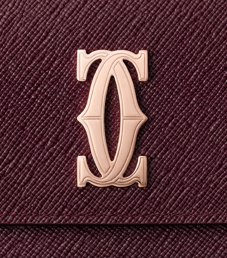 Leather C de Cartier International Wallet GRAPE Image 5
