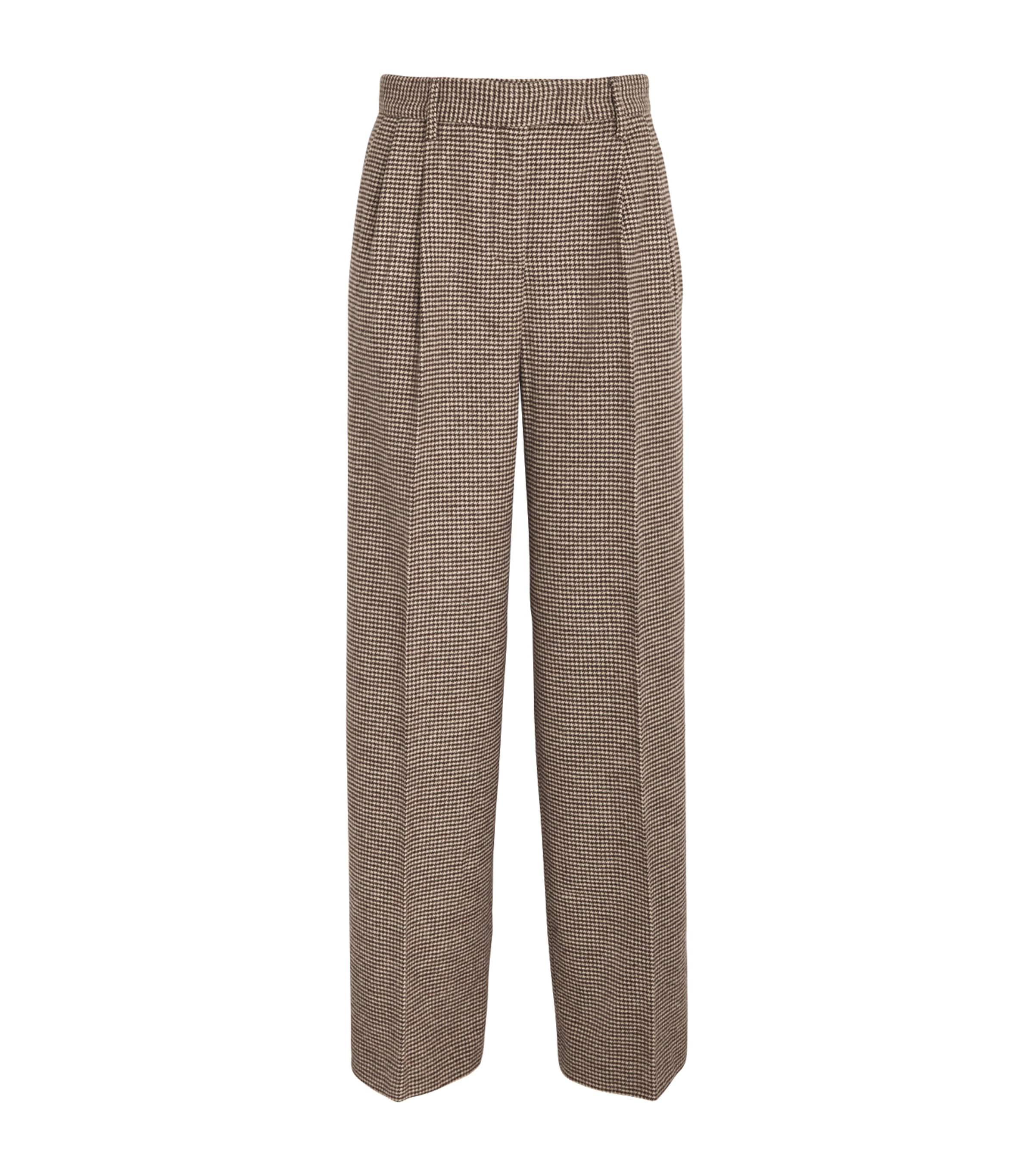 Shop Max & Co Wool-blend Trousers In Brown