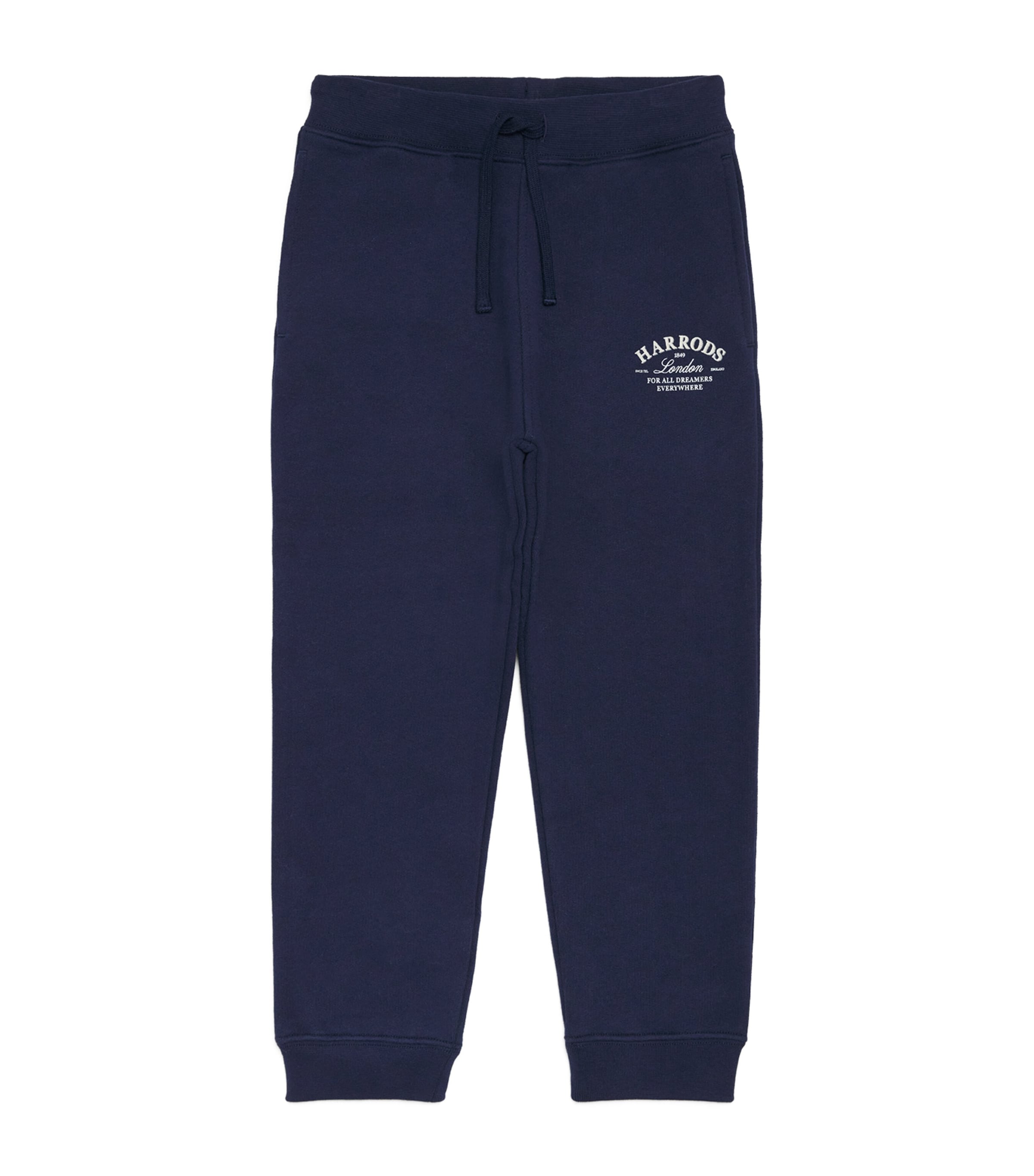 Harrods Cotton Logo Sweatpants In Blue