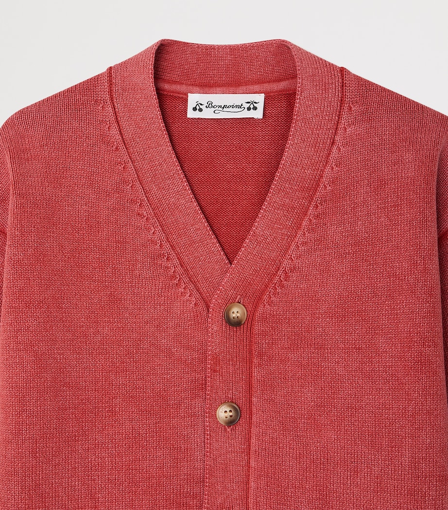 Bonpoint Cotton-Cashmere Luther Cardigan (10-14 Years) Upb Grenadine Image 3
