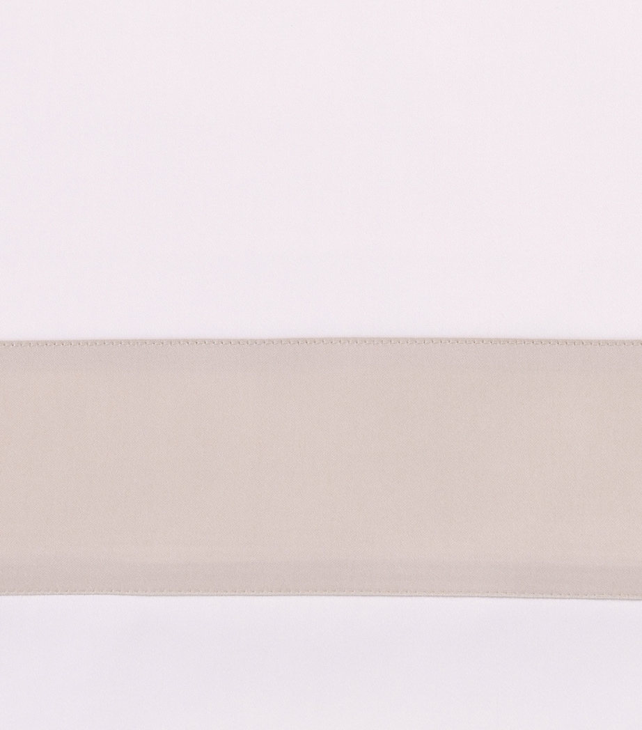 Frette Cotton Breeze Border Square Pillowcase (65cm x 65cm) Milk/greige Image 6