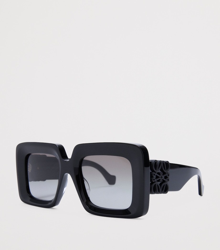 Bevelled Square Sunglasses BLACK Image 2