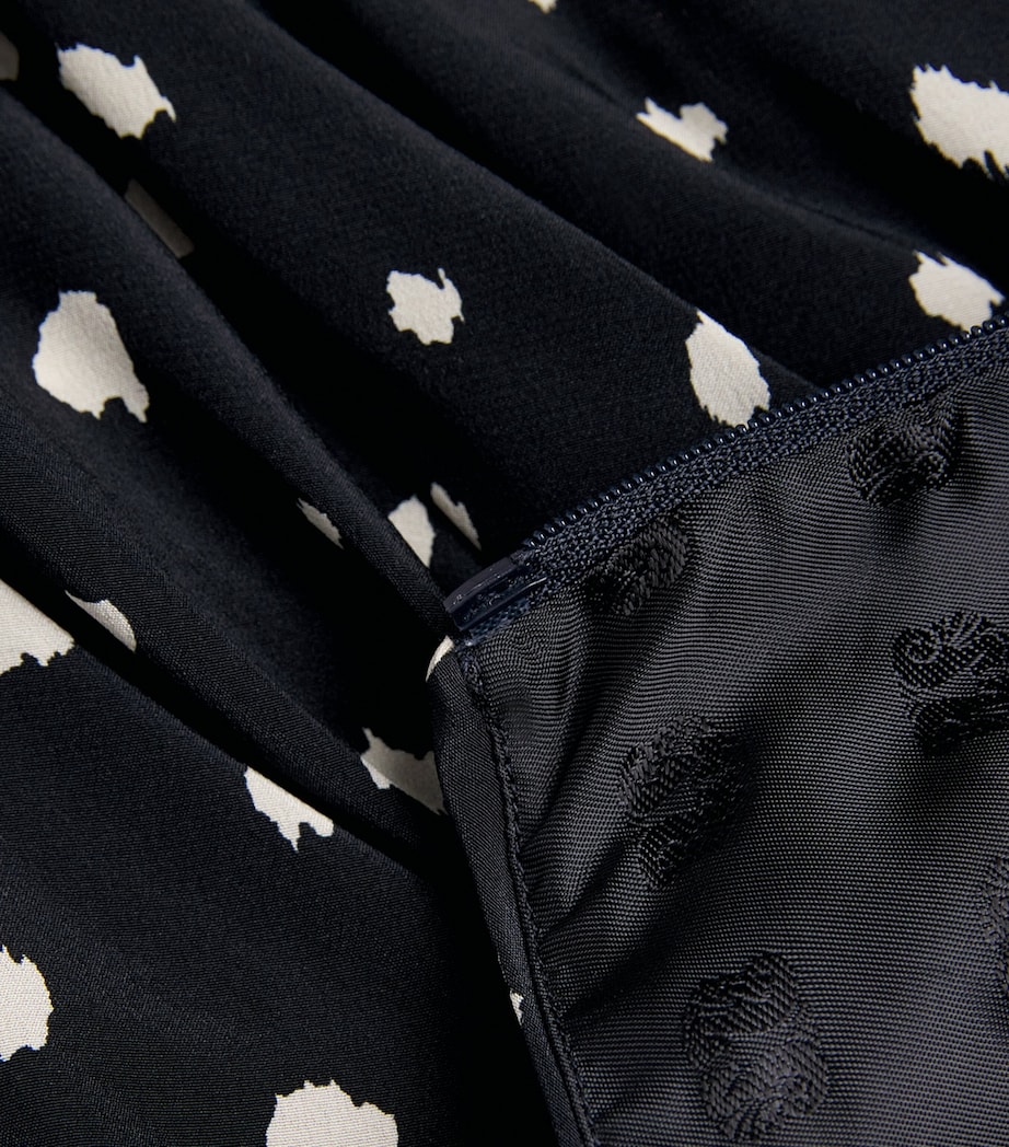 Silk Polka Dot Top F005 POIS NAVY Image 5