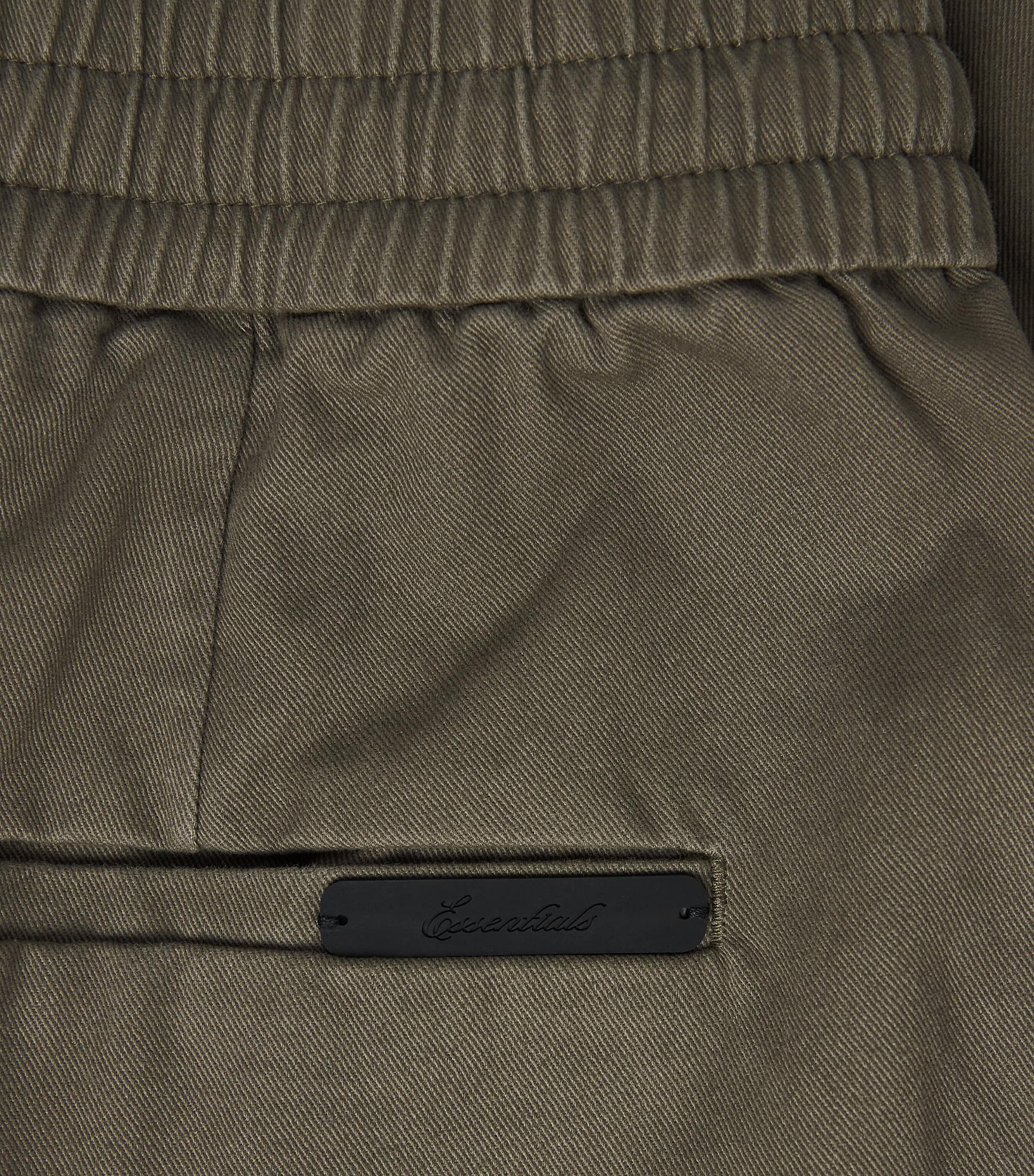FEAR OF GOD ESSENTIALS Mens Cotton Pleated Drawstring Trousers Moss Image 6