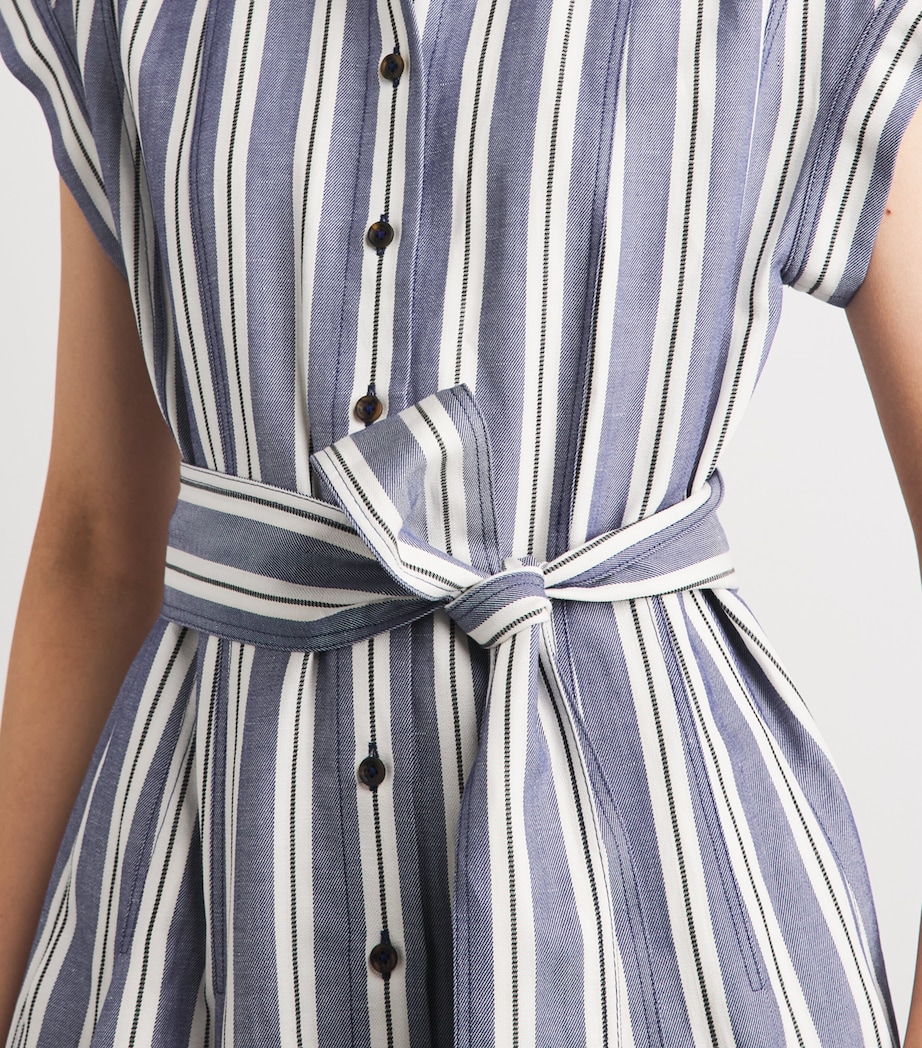 ME+EM Womens Stripe Midi Shirt Dress Blue/multi Image 3