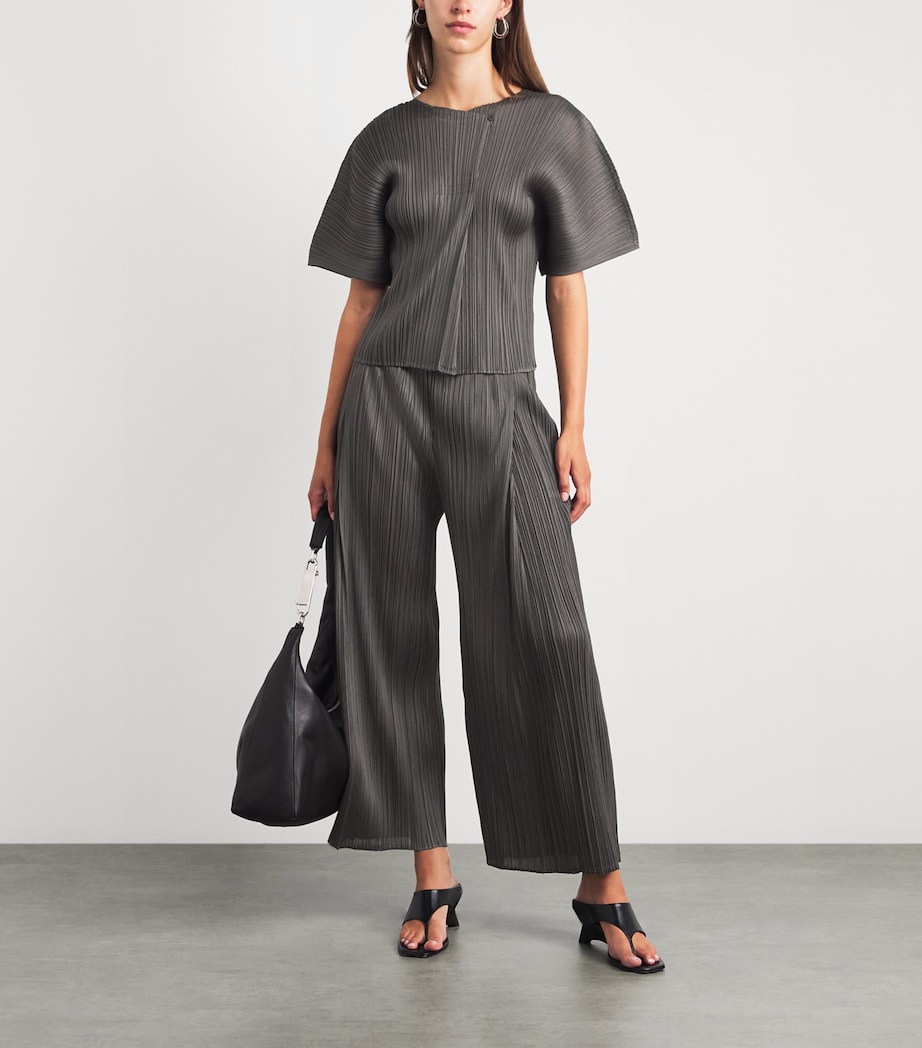 Pleats Please Issey Miyake Womens Monthly Colors June Blouse Charcoal Image 2