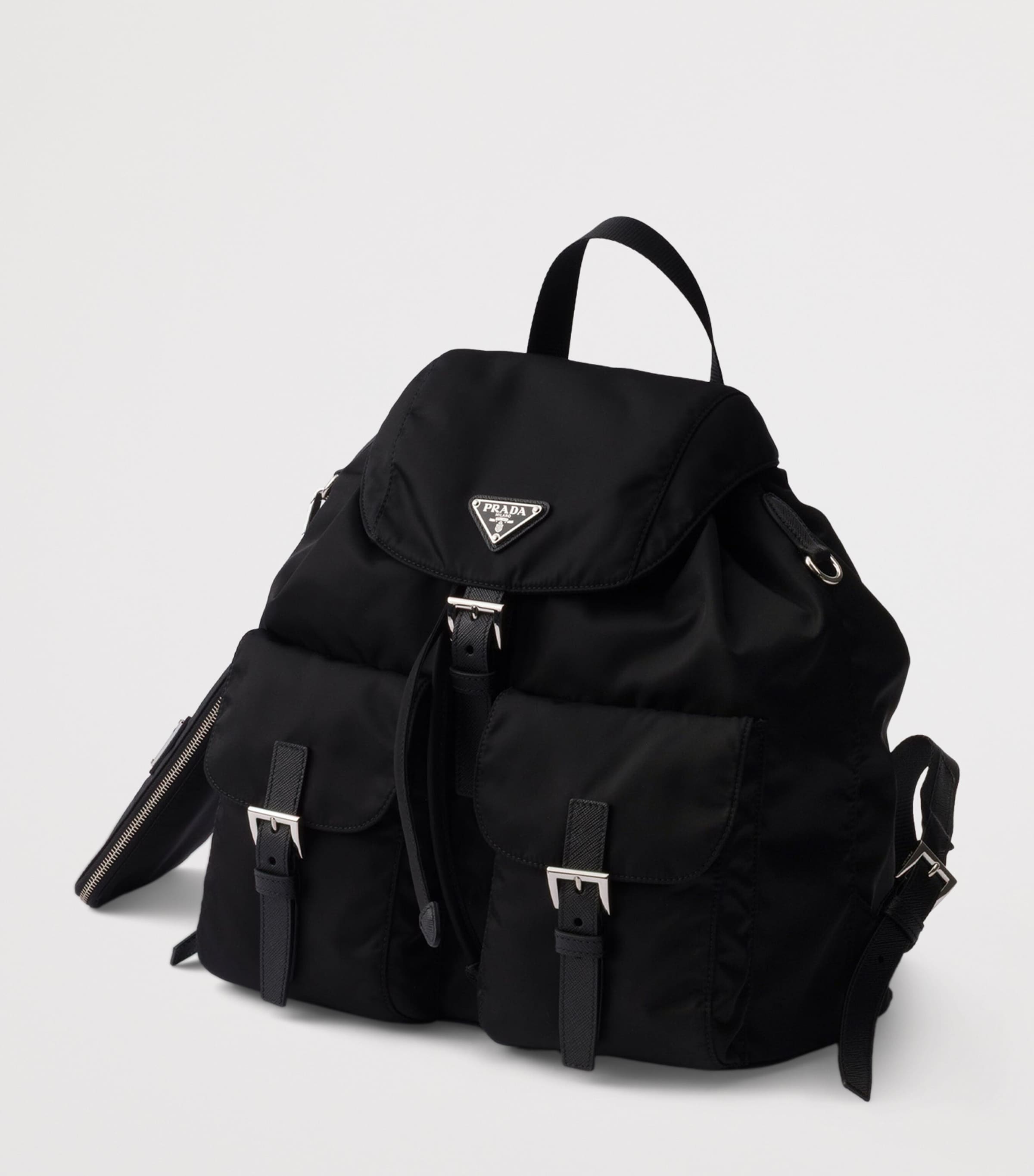 Prada Medium Re-Nylon Backpack Black Image 2