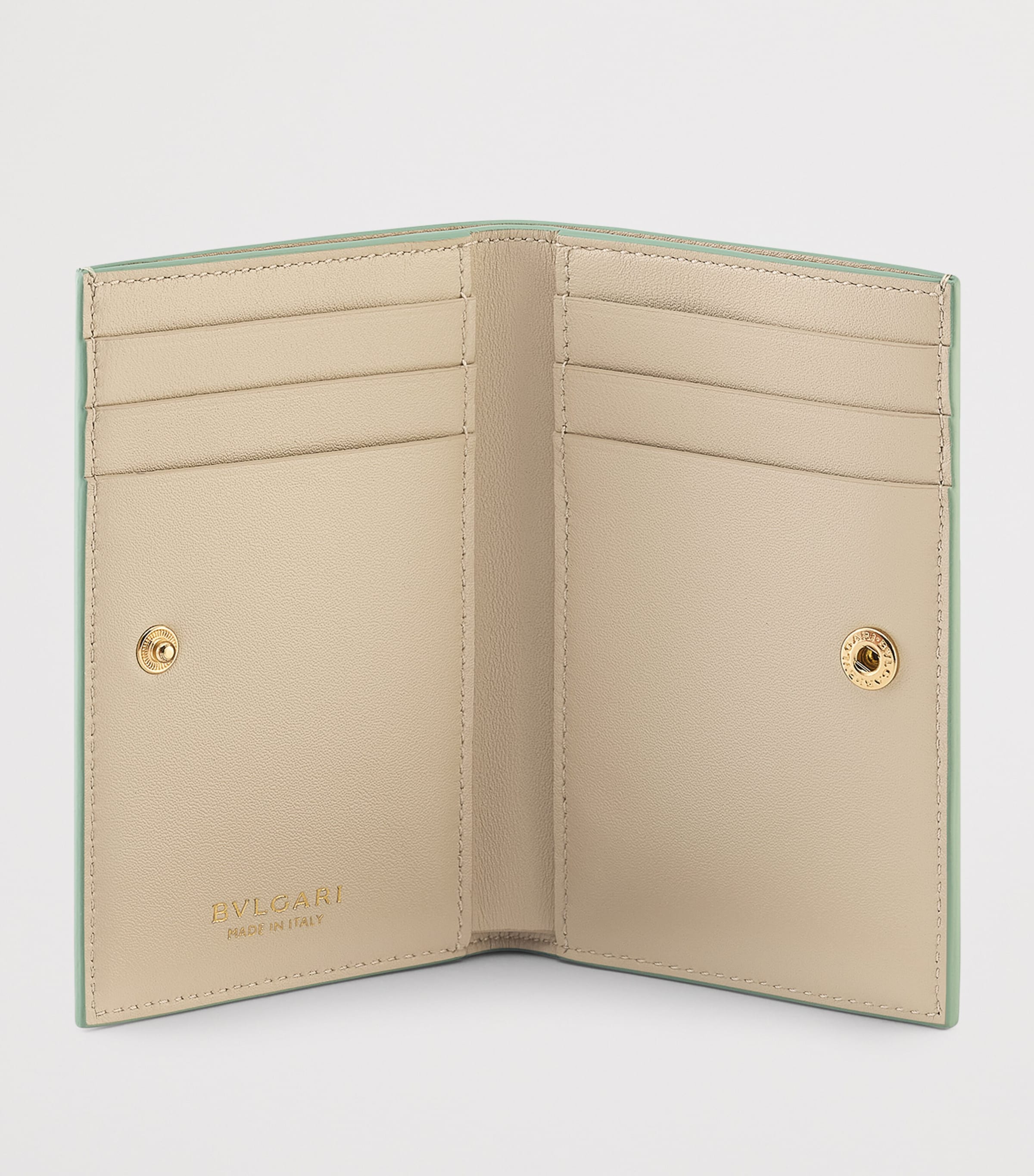 Bvlgari Calfskin Serpenti Forever Folded Card Holder Green Medium Image 2