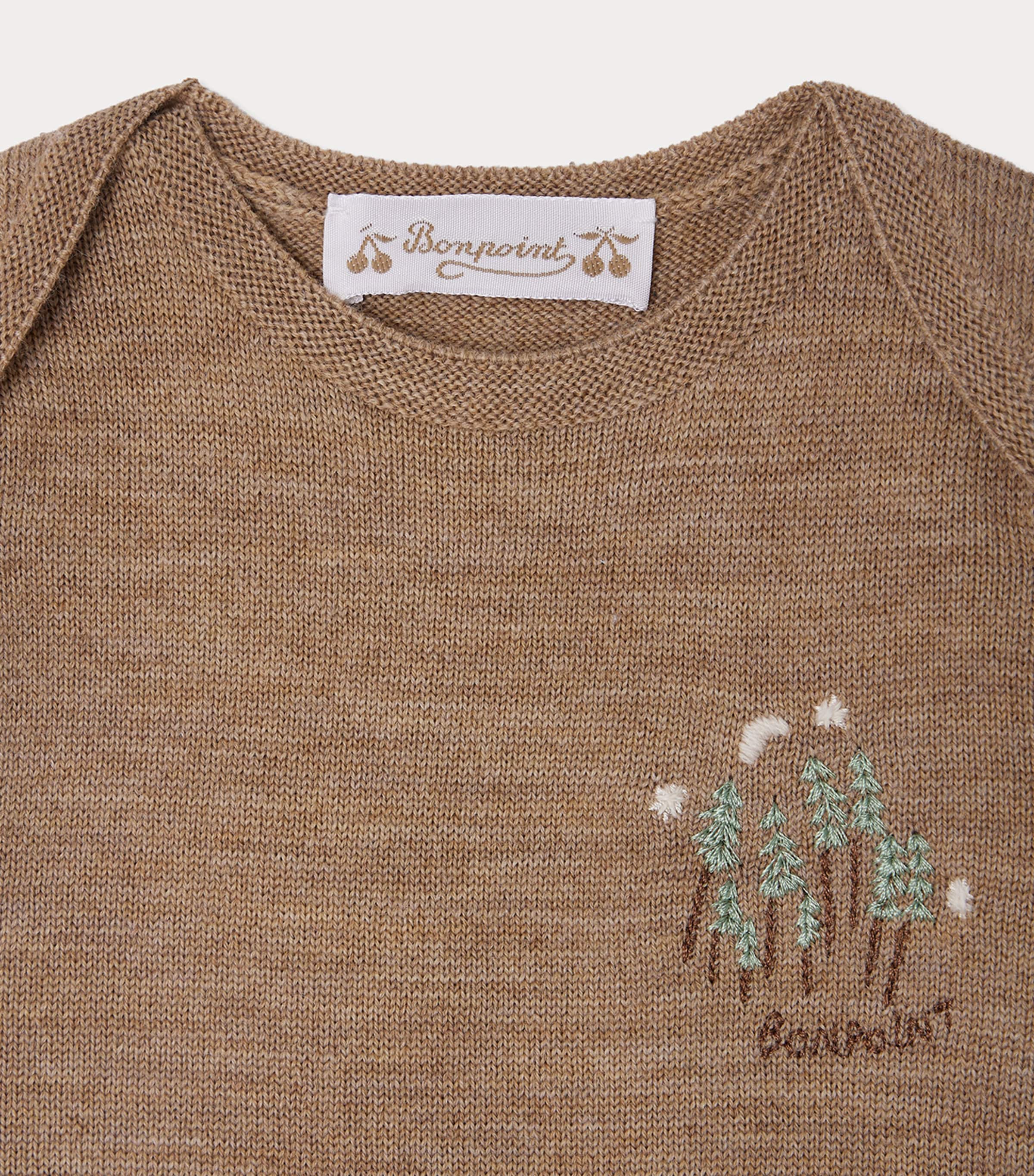 Wool Playsuit (1-18 Months) UPB NOISETTE Image 3