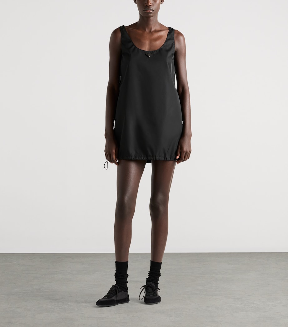 Prada Womens Re-Nylon Mini Dress Black Image 2