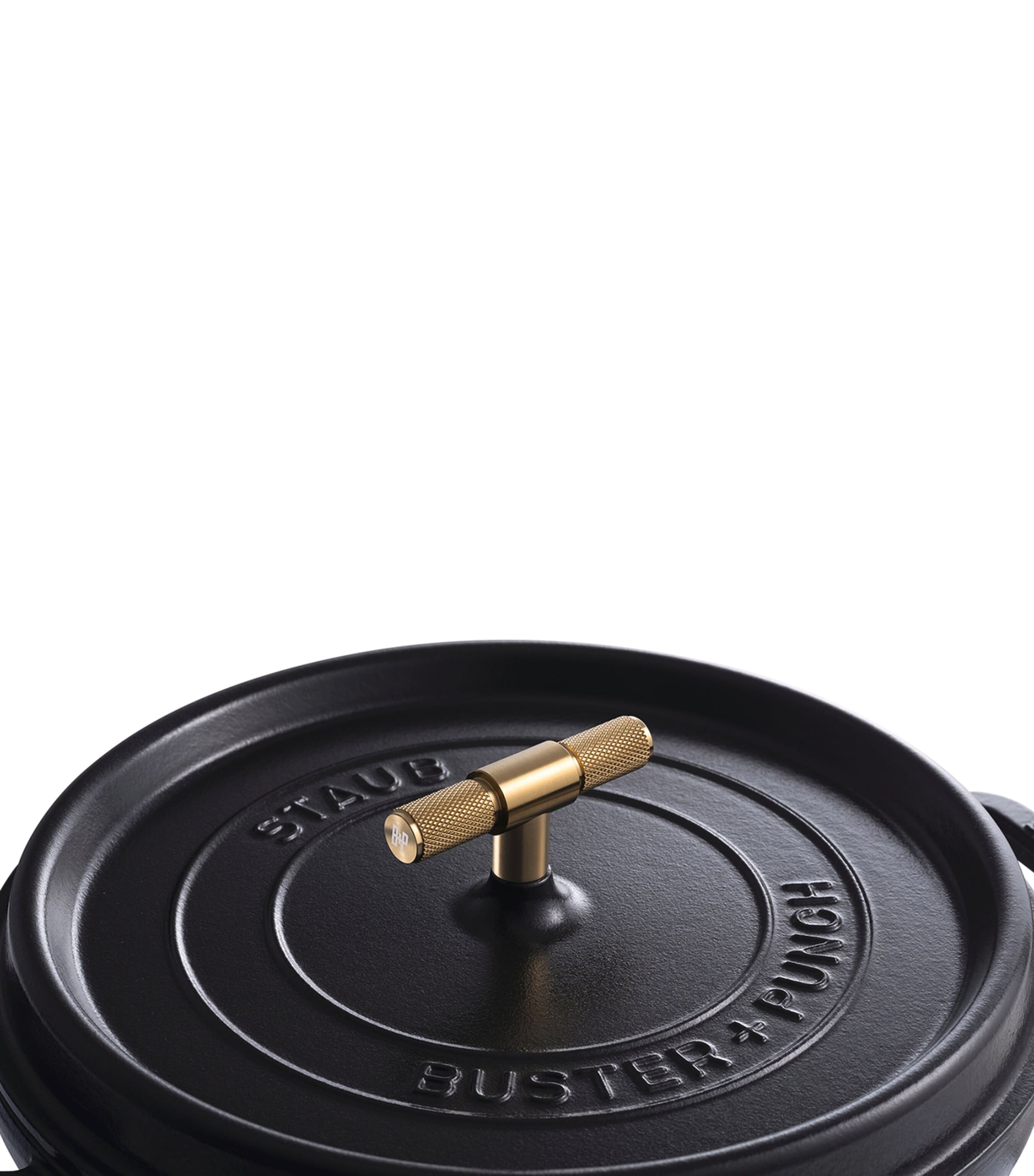 x Buster + Punch Cocotte with Brass Knob (28cm) BLACK Image 4