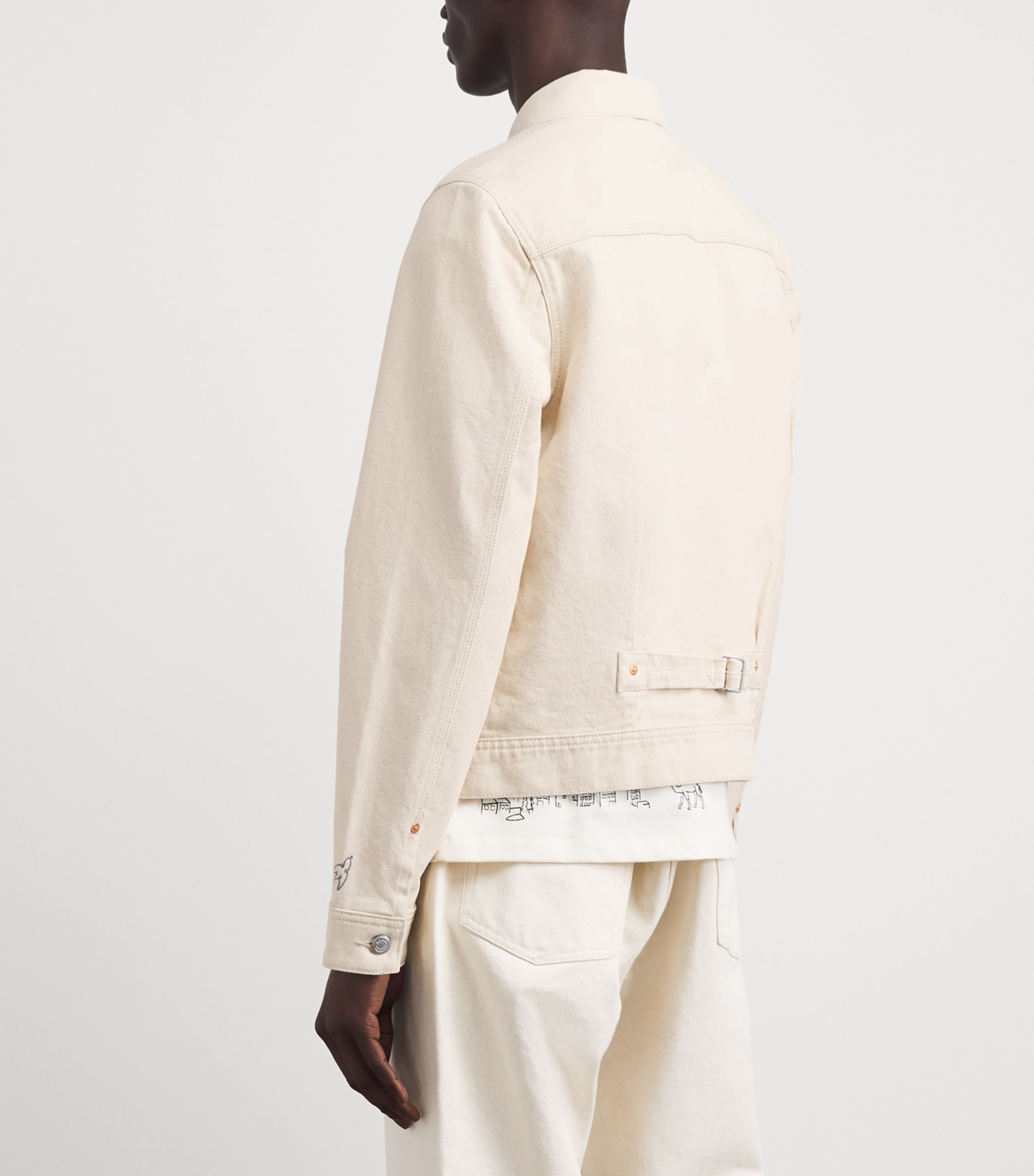 Paul Smith Mens Denim Embroidered Jacket R_wash Image 5