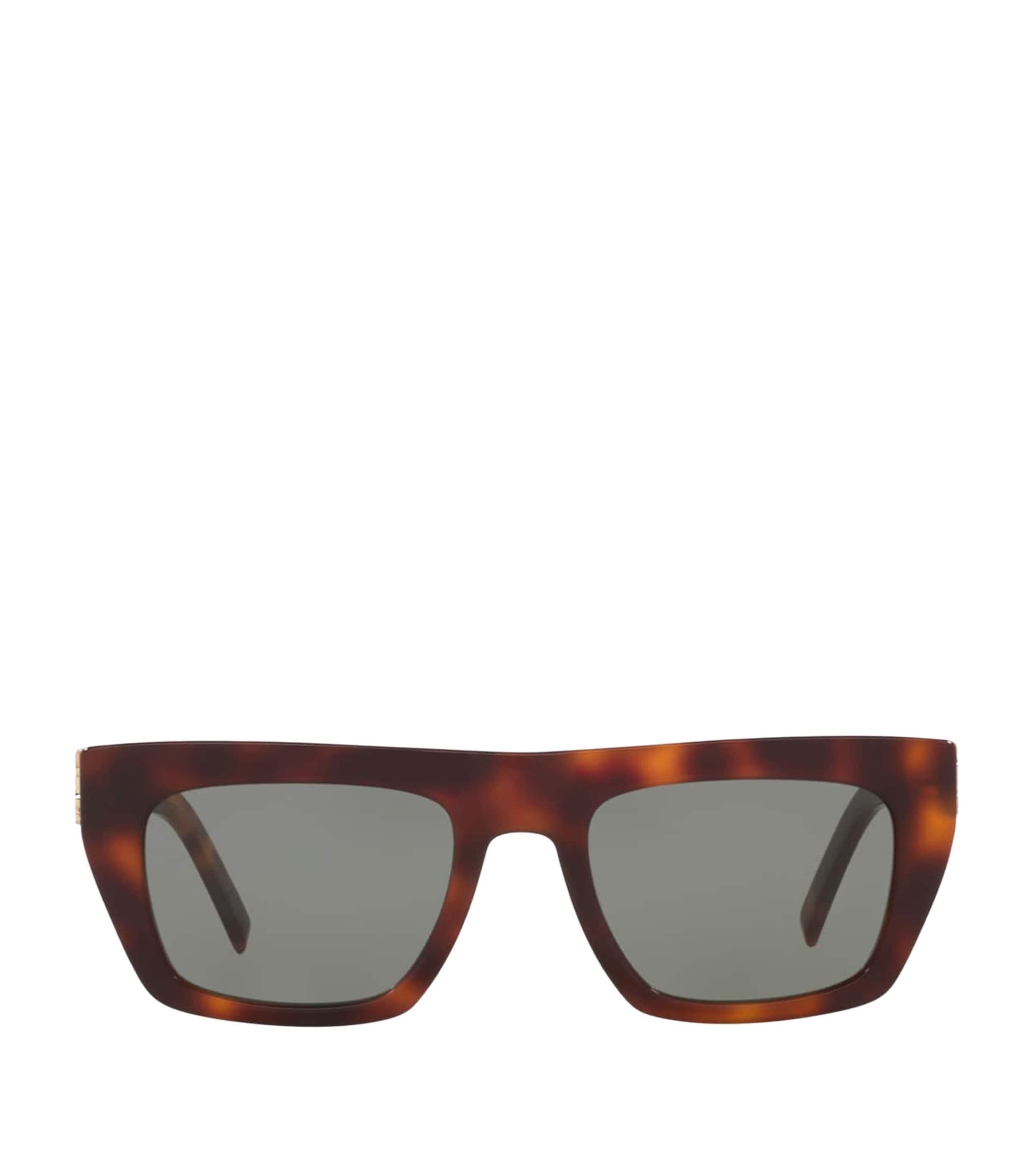 Saint Laurent Womens Sl M131 Rectangle-frame Acetate Sunglasses Brown In Brown