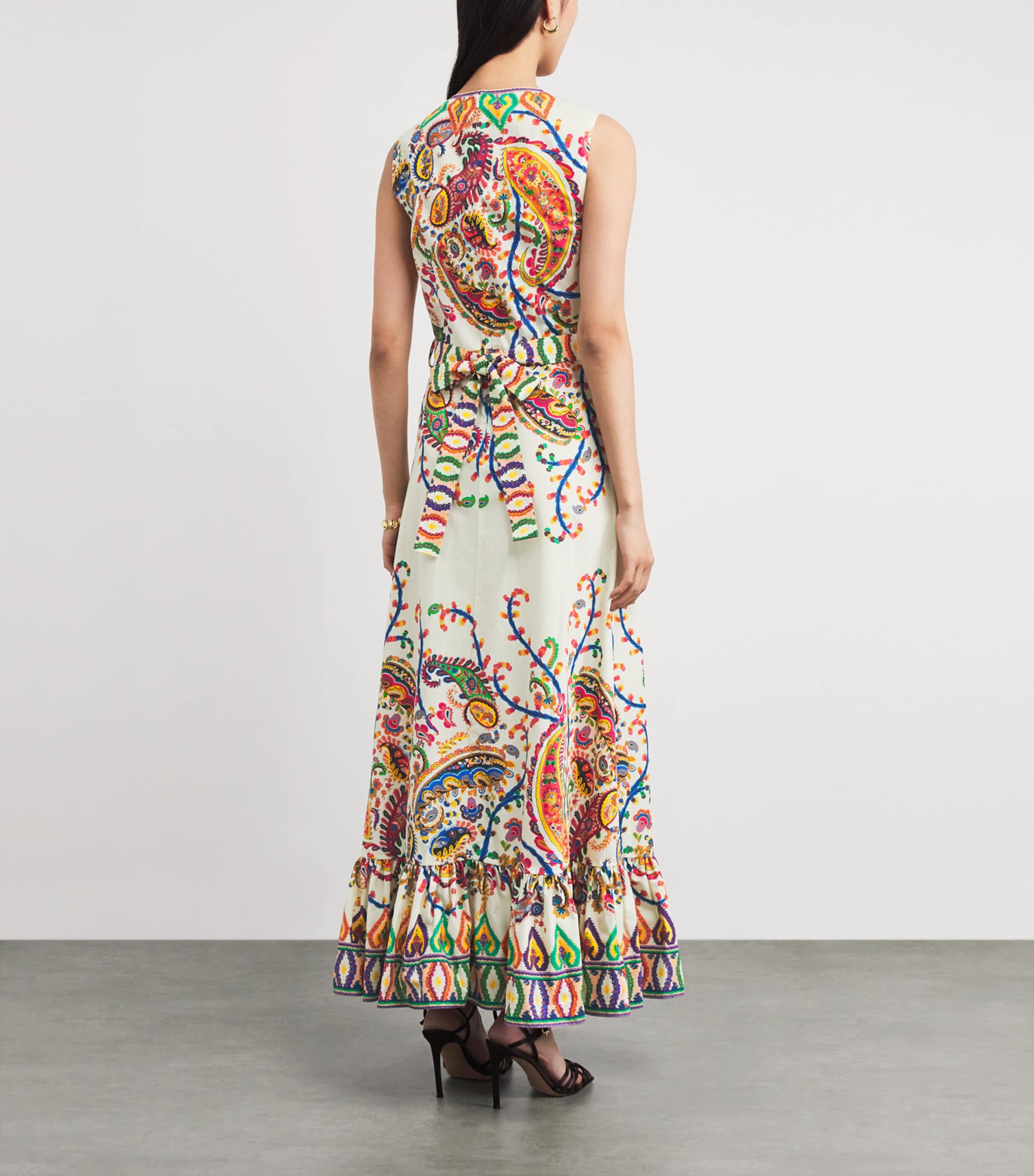 Cotton Paisley Maxi Dress X0800 Image 3