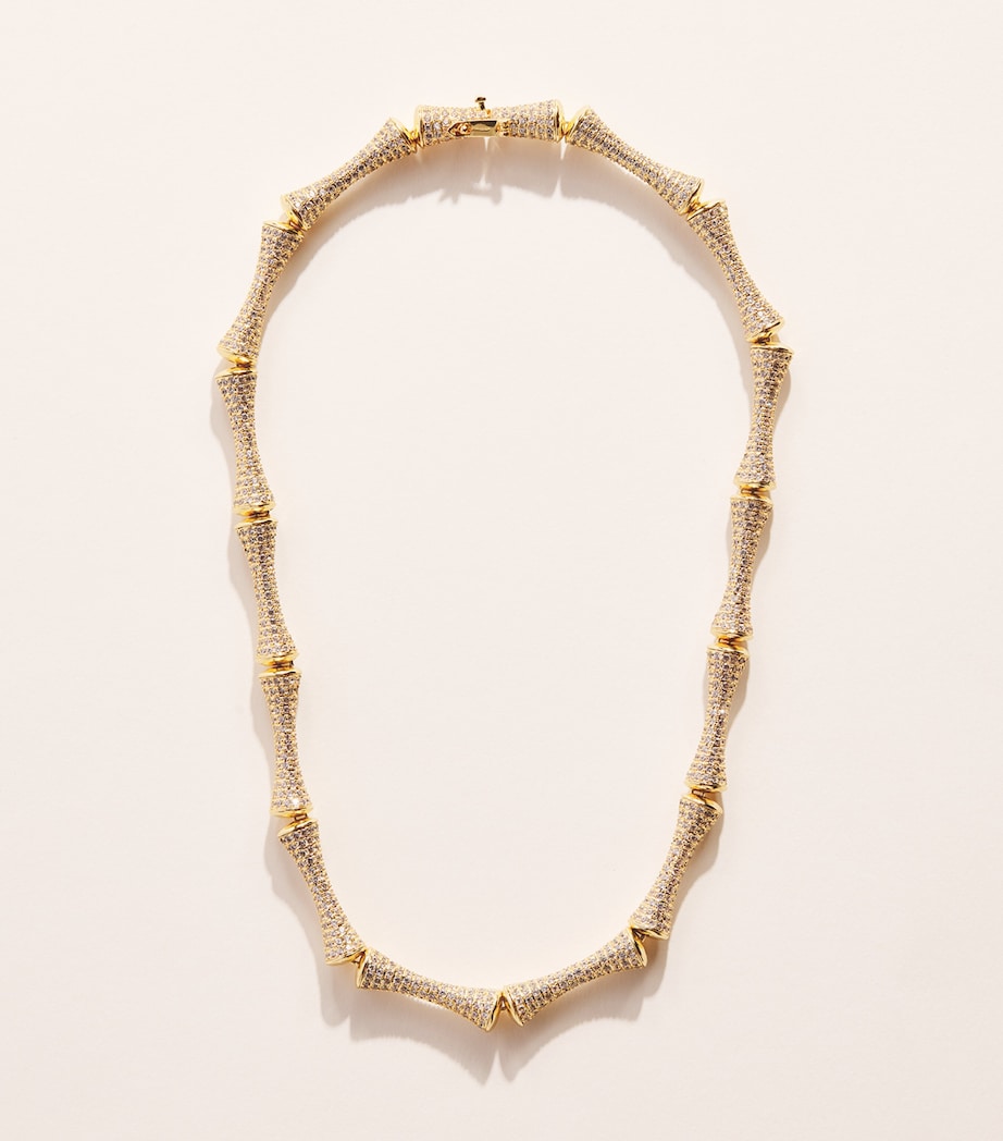 Eddie Borgo Gold-Plated Pavé Bambù Necklace Gold Image 3