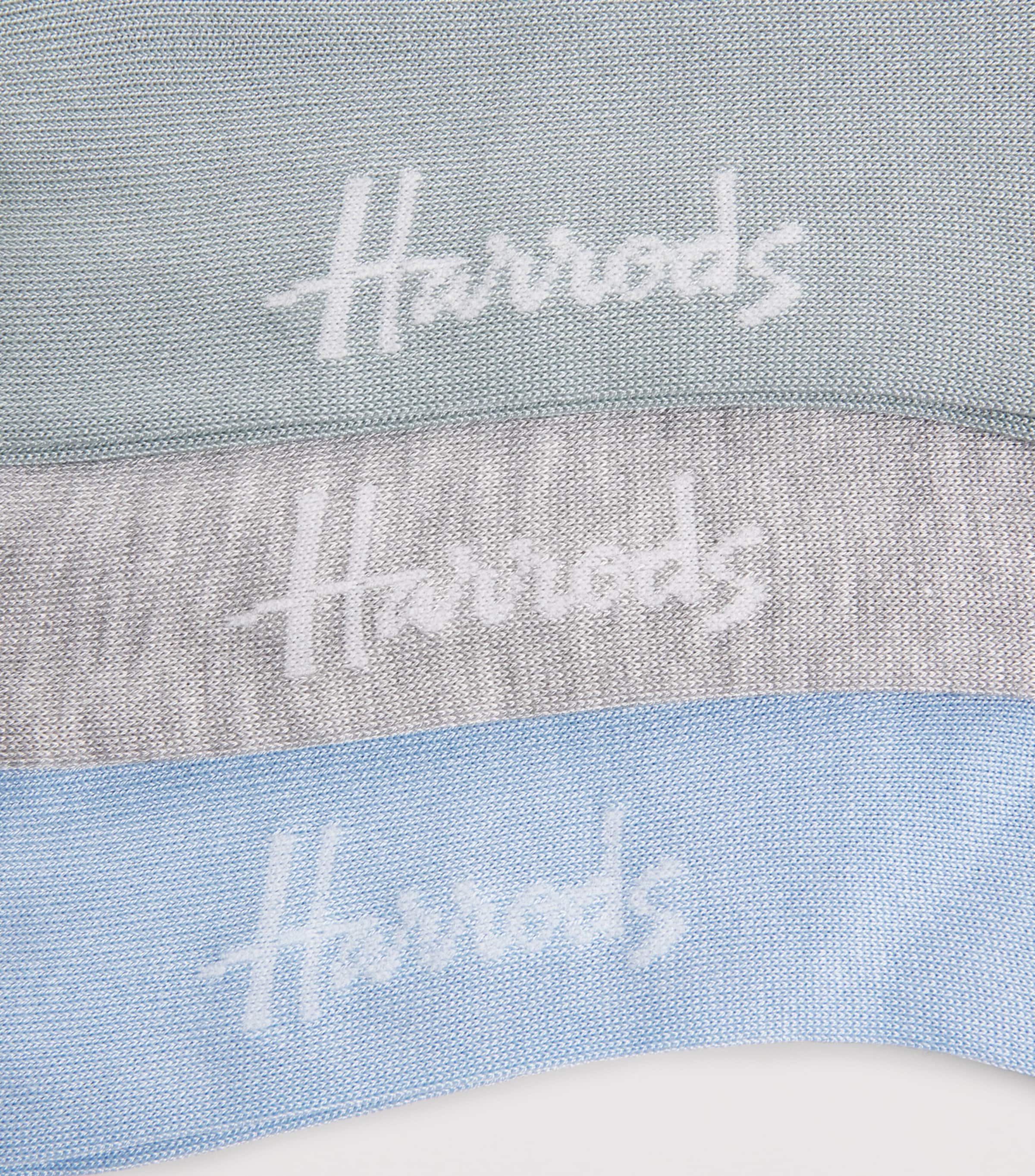 Cotton-Blend Ribbed Socks (Pack of 3) MULTI Image 2