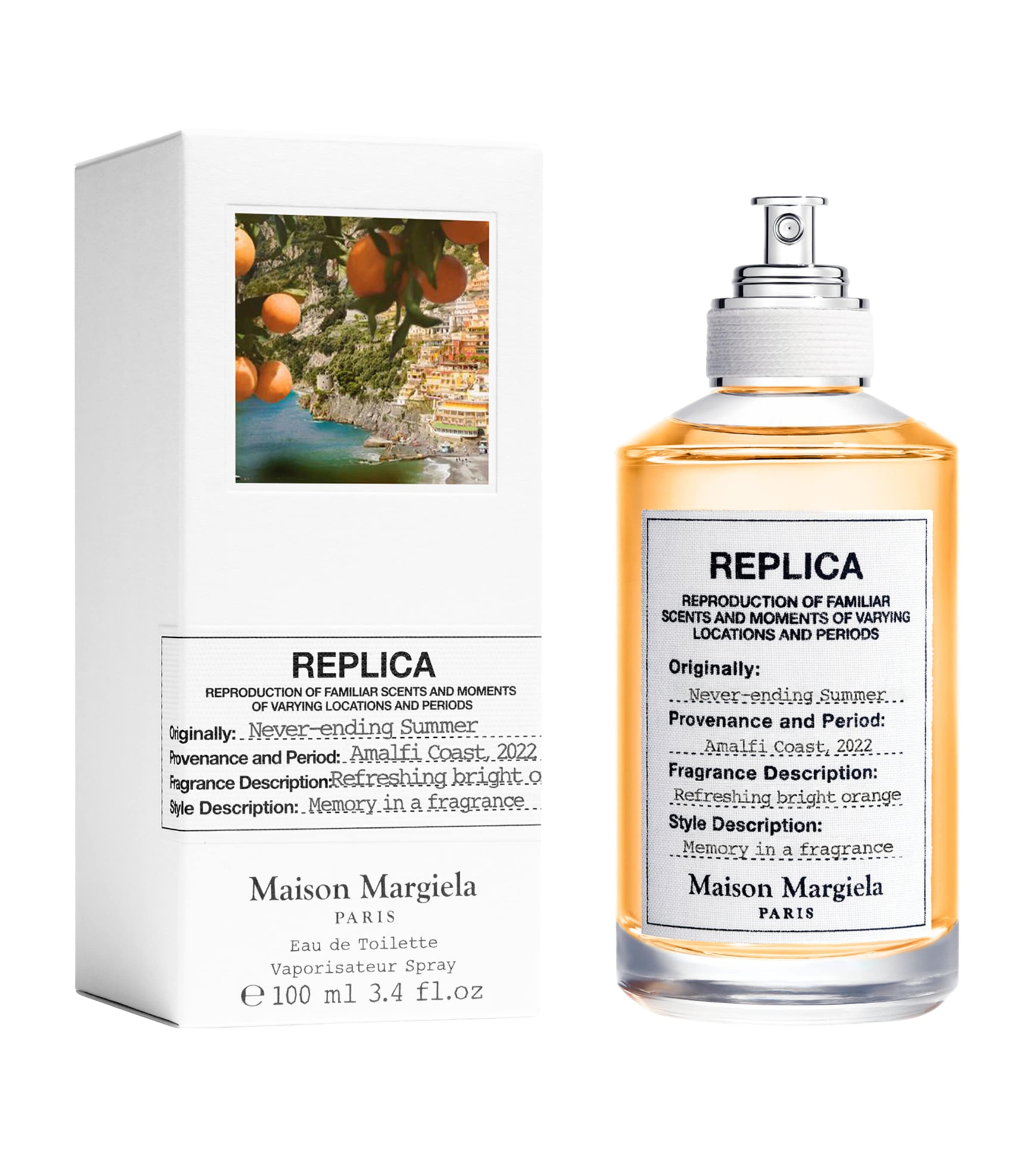 メゾンマルジェラ　レプリカ never ending summer 100ml REPLICA' Never-ending Summer Eau de Toilette with Orange and