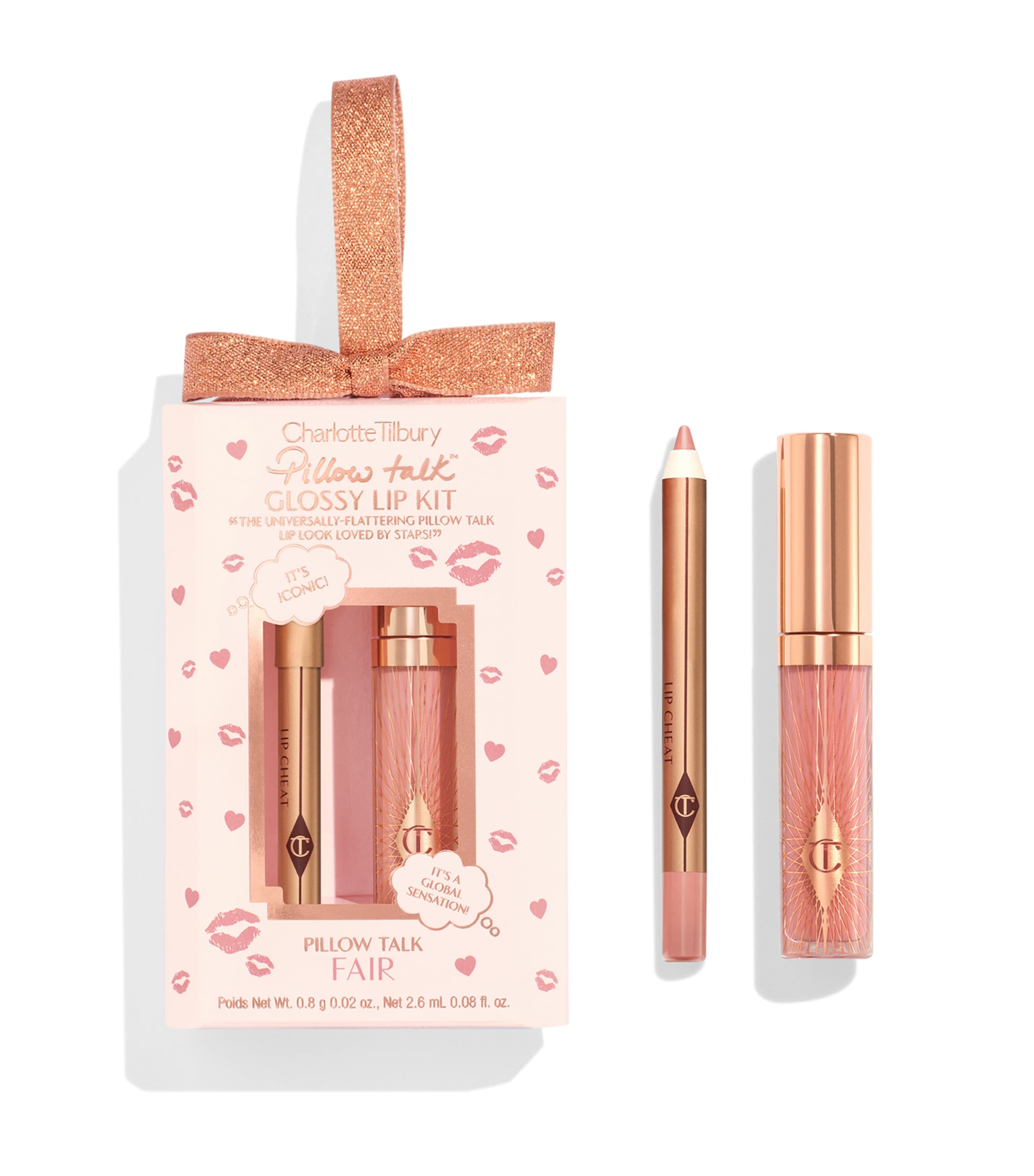 Charlotte Tilbury Pillow Talk Original Glossy Lip Kit In Pink