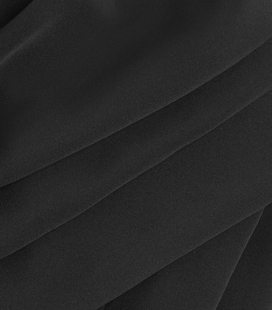 Silk Wide-Leg Trousers BLACK Image 5