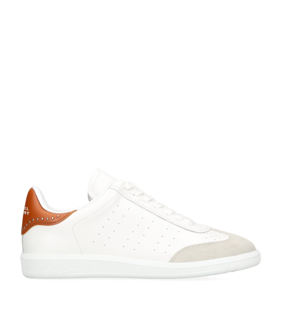 Isabel Marant Leather Bryce Sneakers White/red Image 1