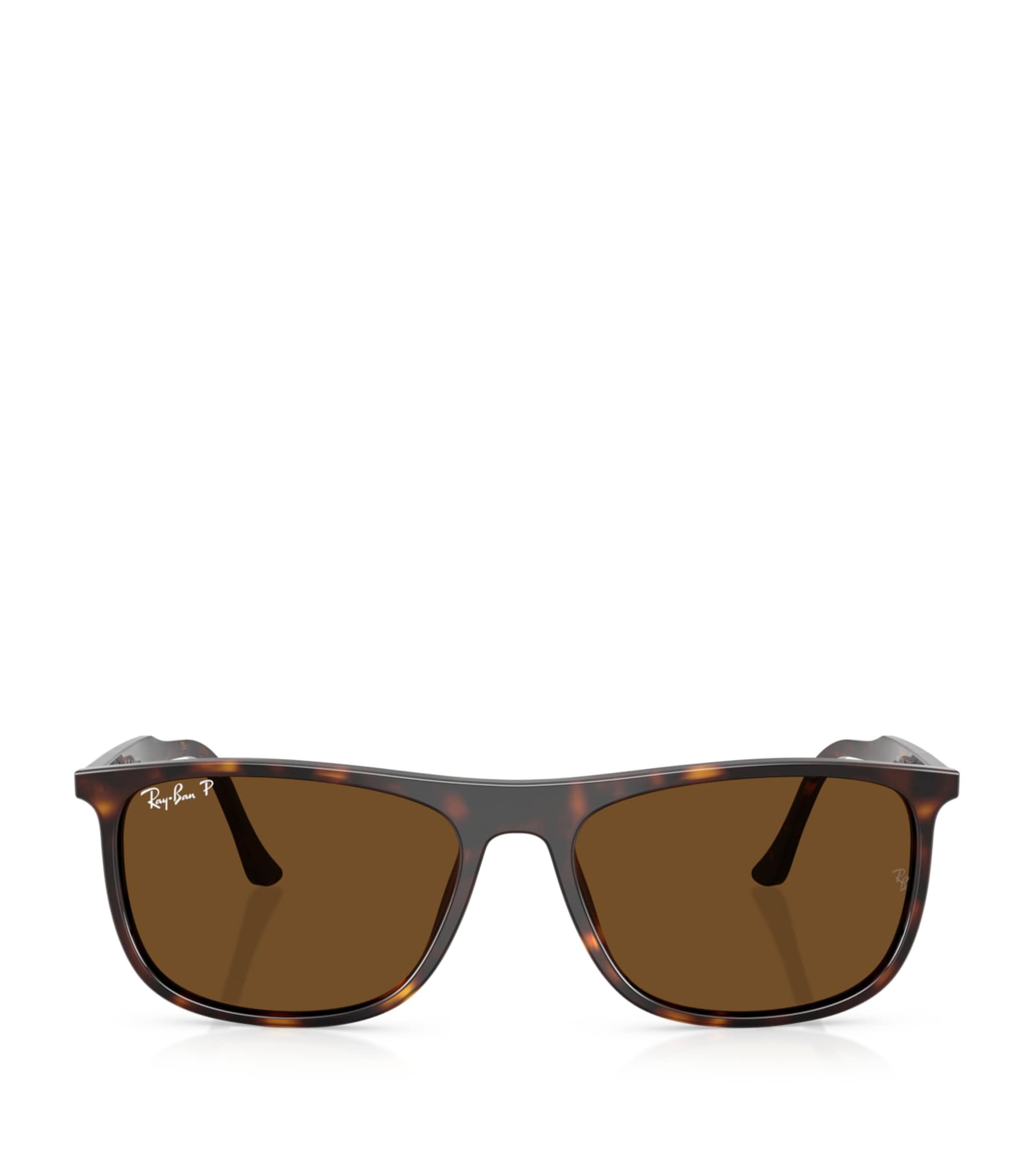 Ray Ban Womens Ray-ban Rb2216 Rectangle-frame Acetate Sunglasses In Brown