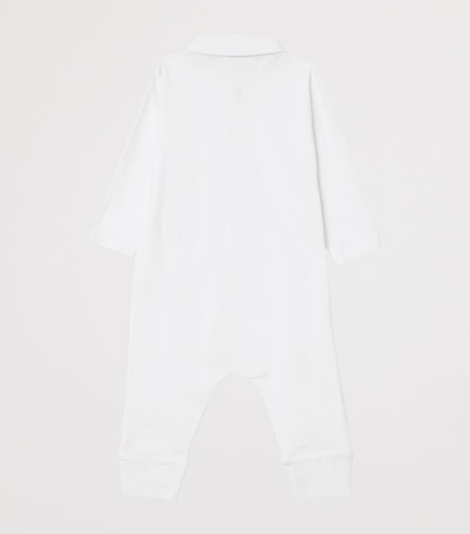 Cotton All-In-One, Hat and Bib Gift Set (1-18 Months) WHITE Image 2