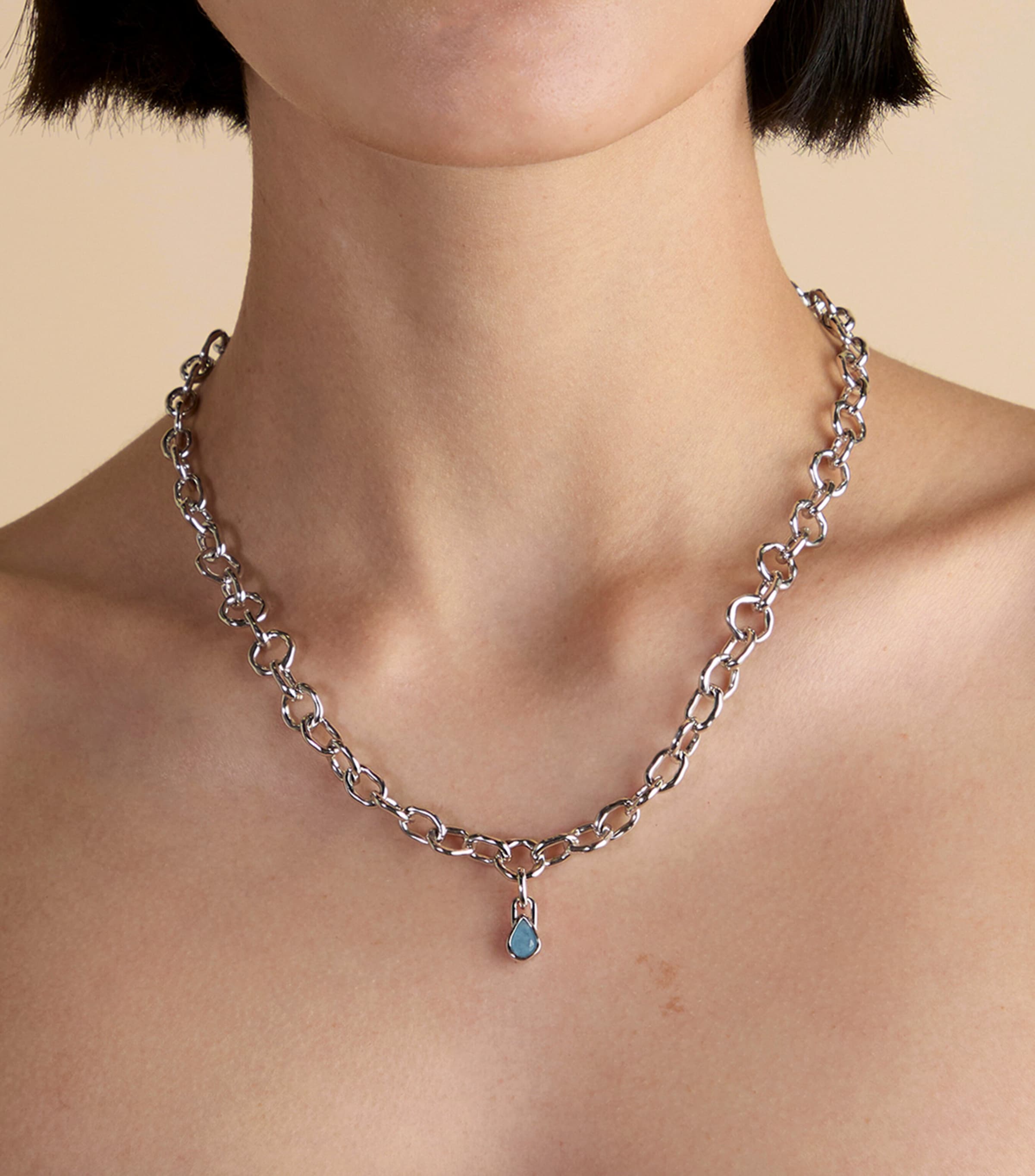 Gold-Plated March Birthstone Charm SILVER Image 2