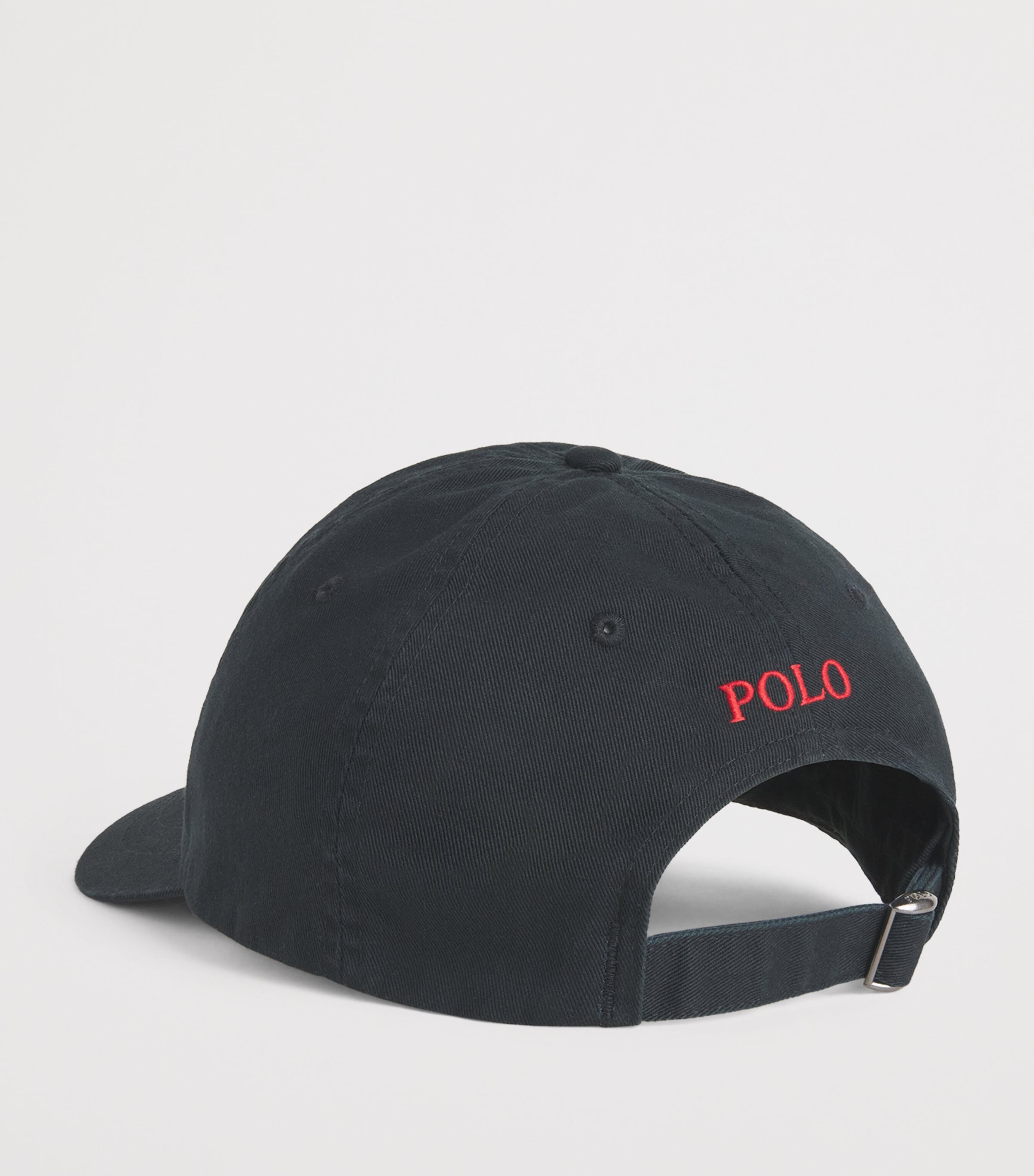 Polo Ralph Lauren Cotton Polo Pony Baseball Cap Polo Blk/ Rl Rd Image 3