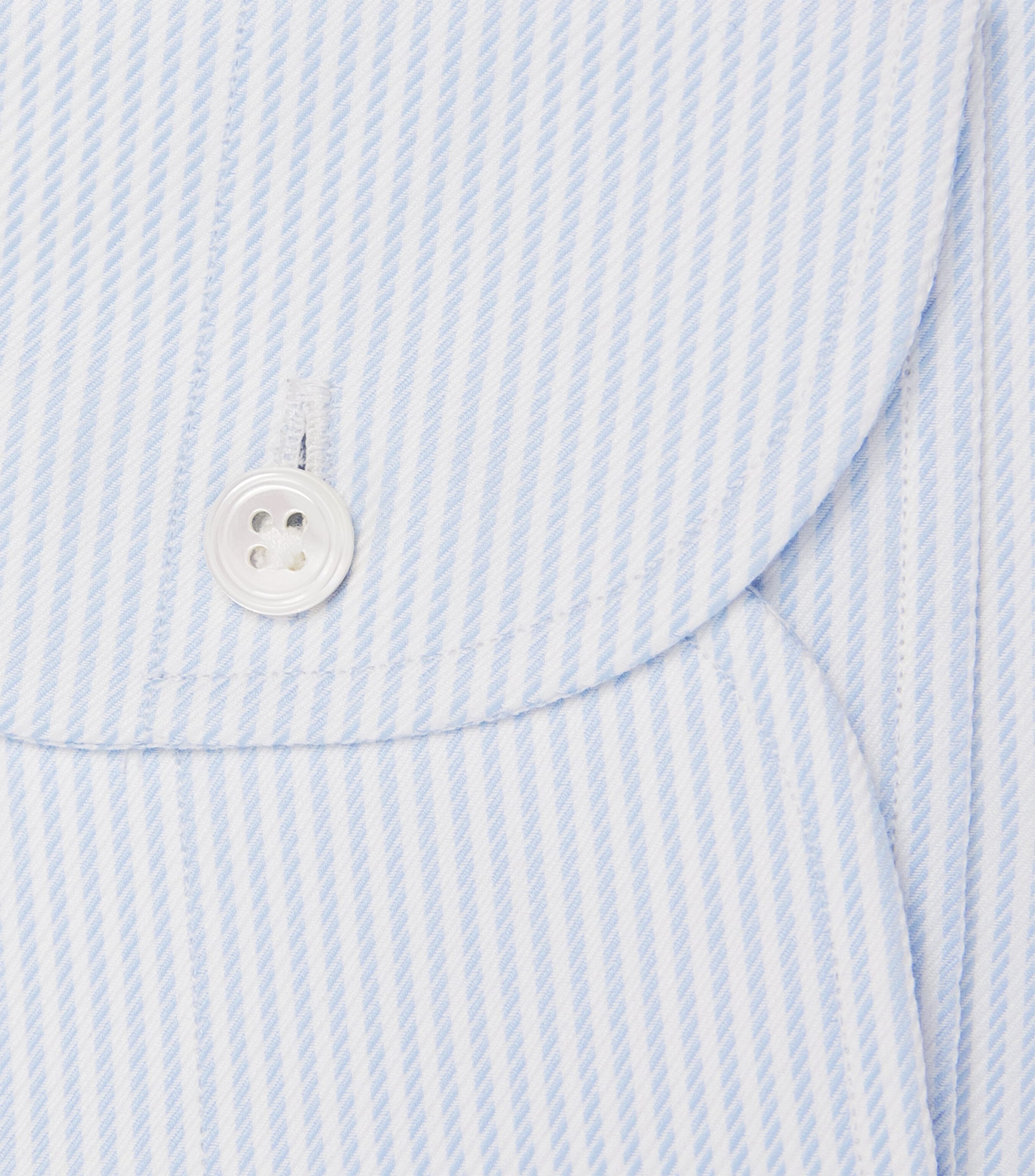 100HANDS Mens Cotton Twisted Stripe Shirt Light Blue Image 6