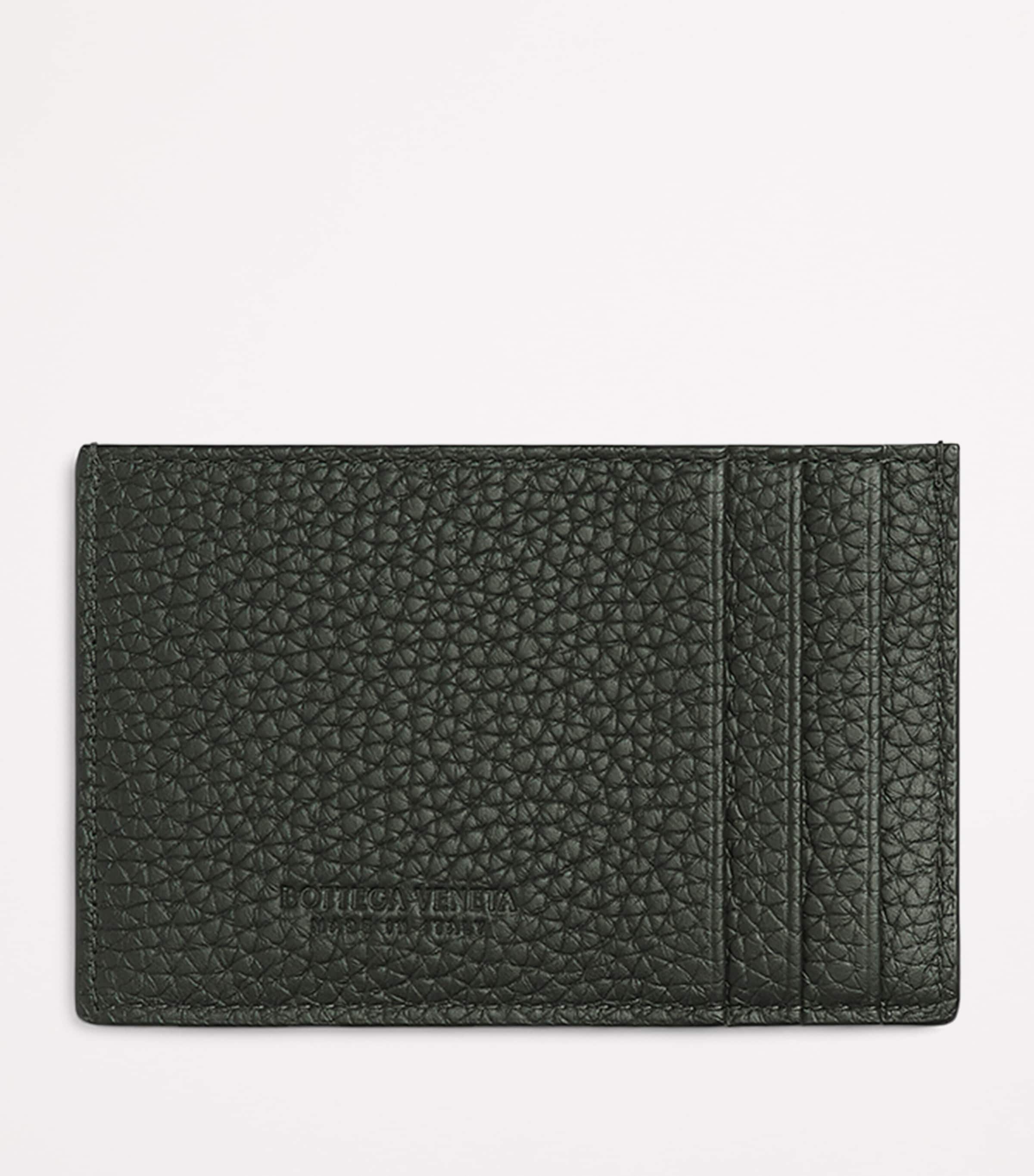 Bottega Veneta Grained Leather Intrecciato Card Holder Image 2