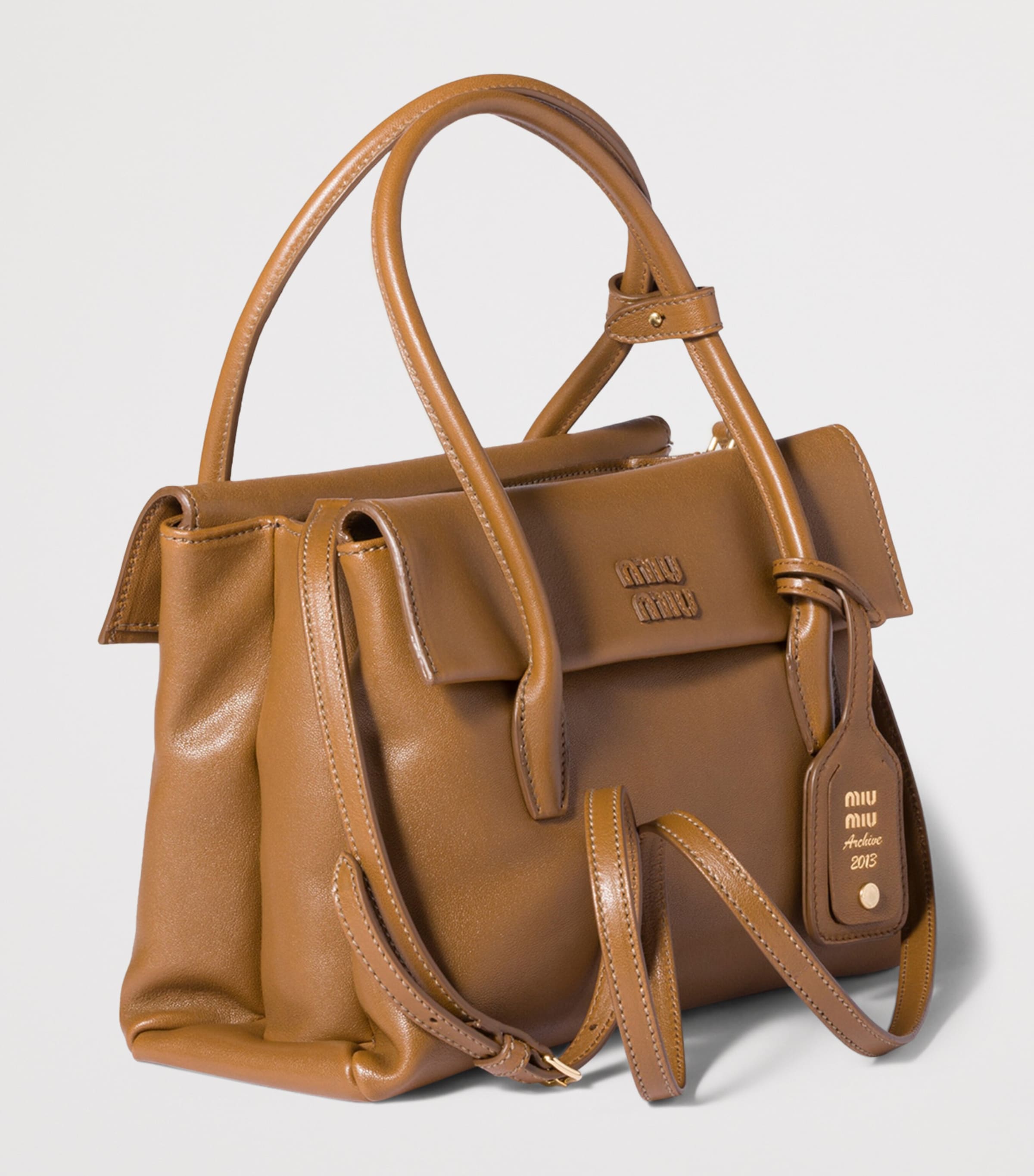 Leather Solitaire Top-Handle Bag F0039 Image 3