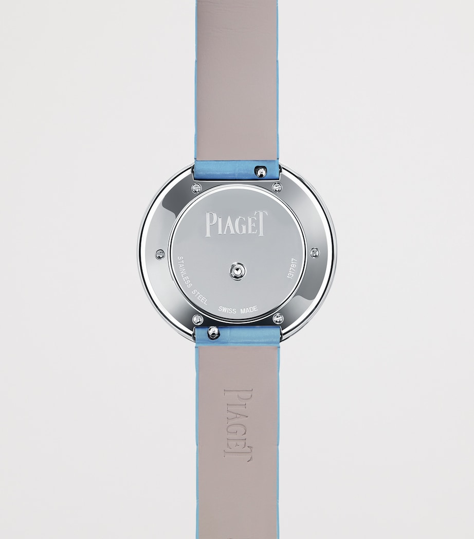 Steel, Diamond and Alligator Strap Possession Watch 34mm STEEL Image 2