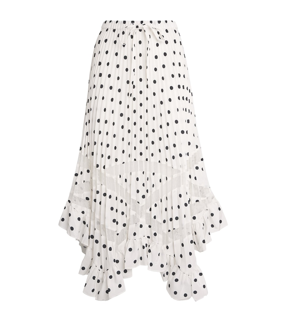 Polka-Dot Pleated Midi Skirt LIGHT PRINT Image 1