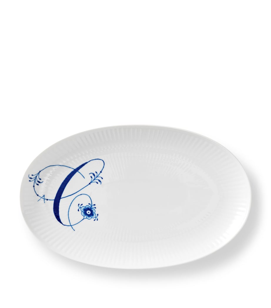 Alphabet Coll Oval Plate (23.5cm) BLUE Image 1