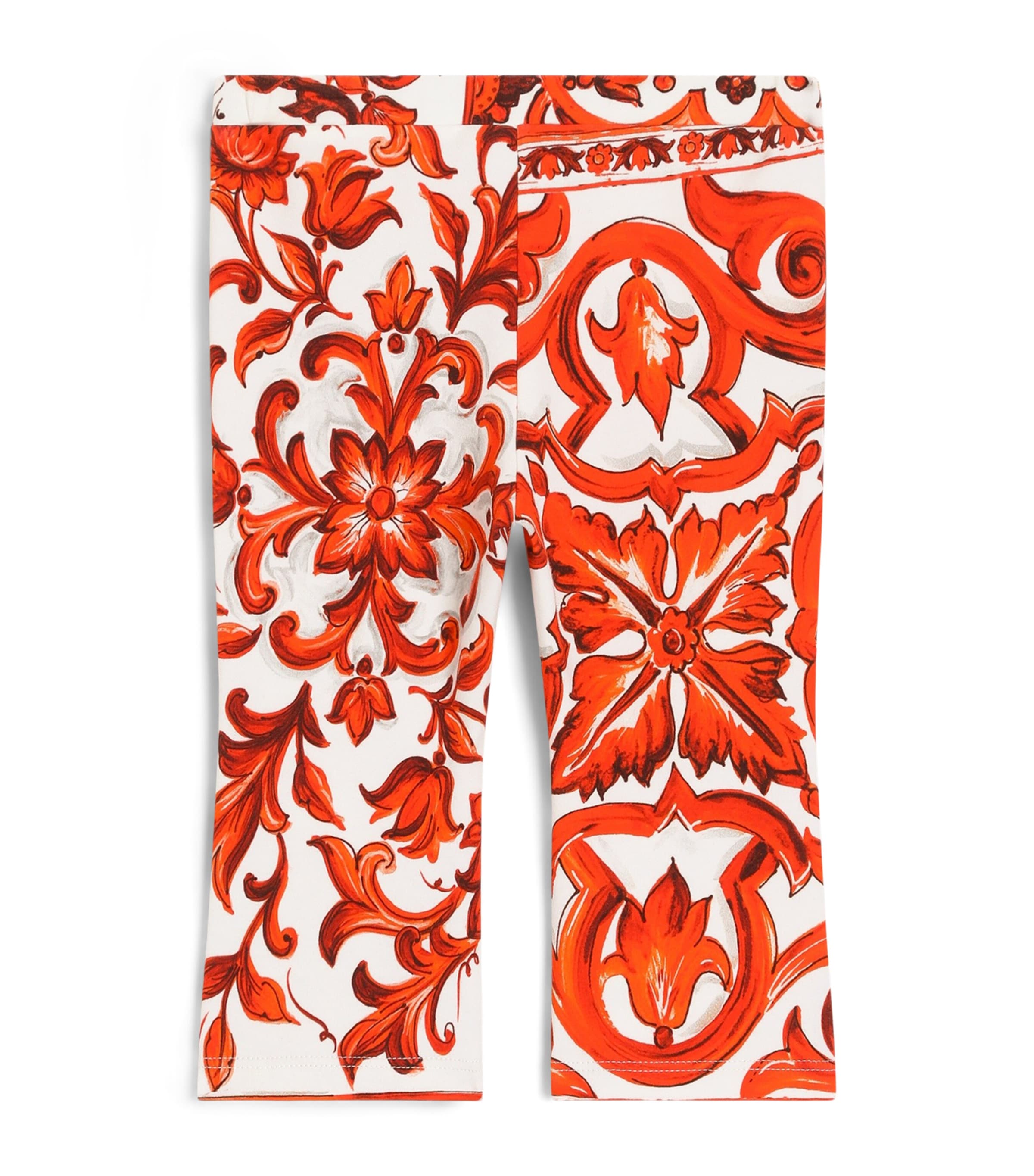 Dolce&Gabbana Kids Cotton Majolica Print Trousers (3-30 Months) Mix Maiolica O Image 1