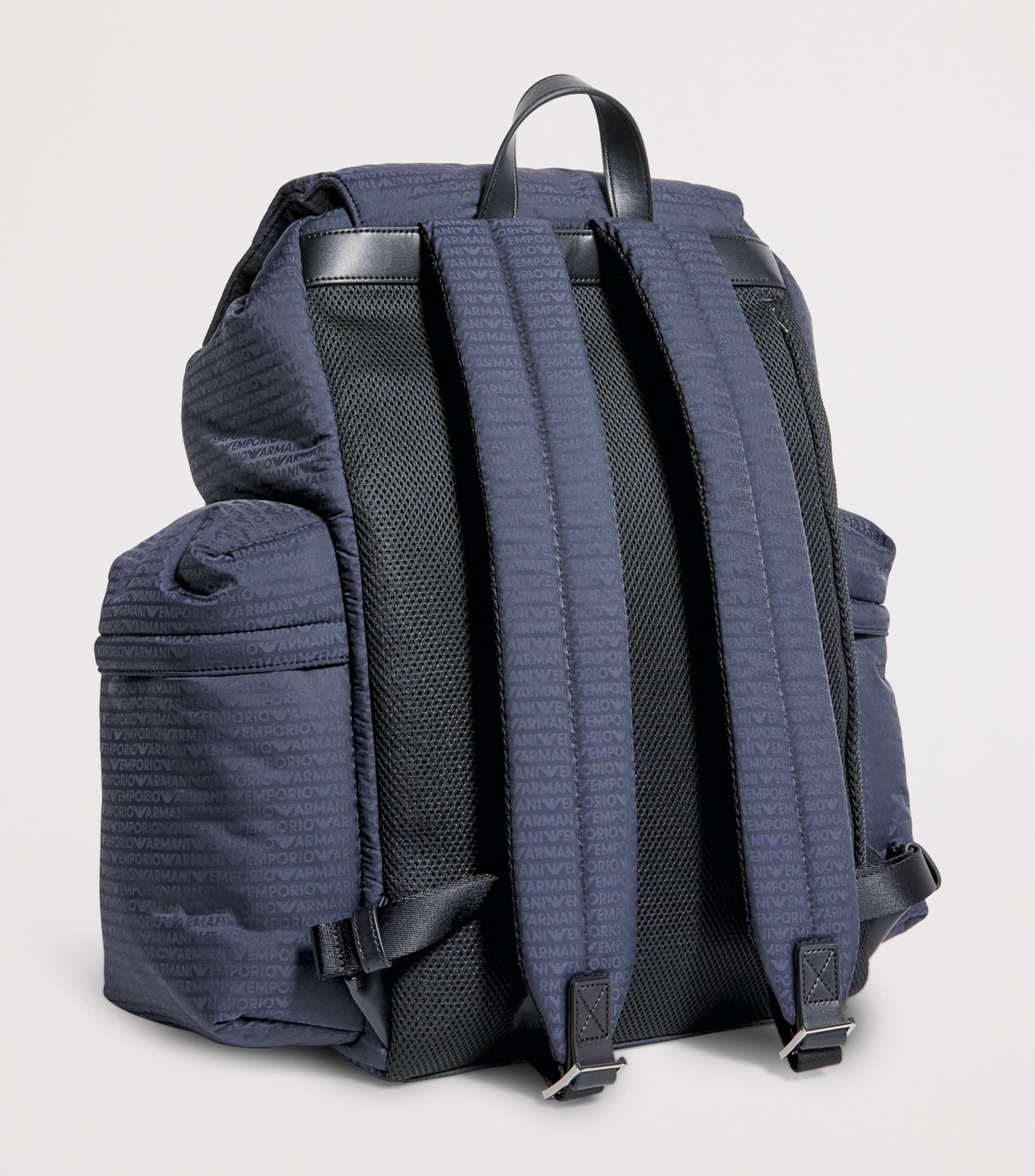 Emporio Armani Padded Jacquard Backpack Image 3