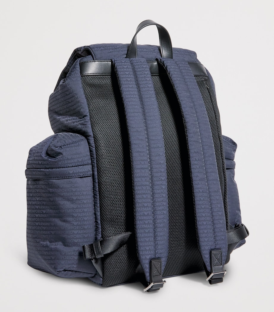 Emporio Armani Padded Jacquard Backpack Image 3