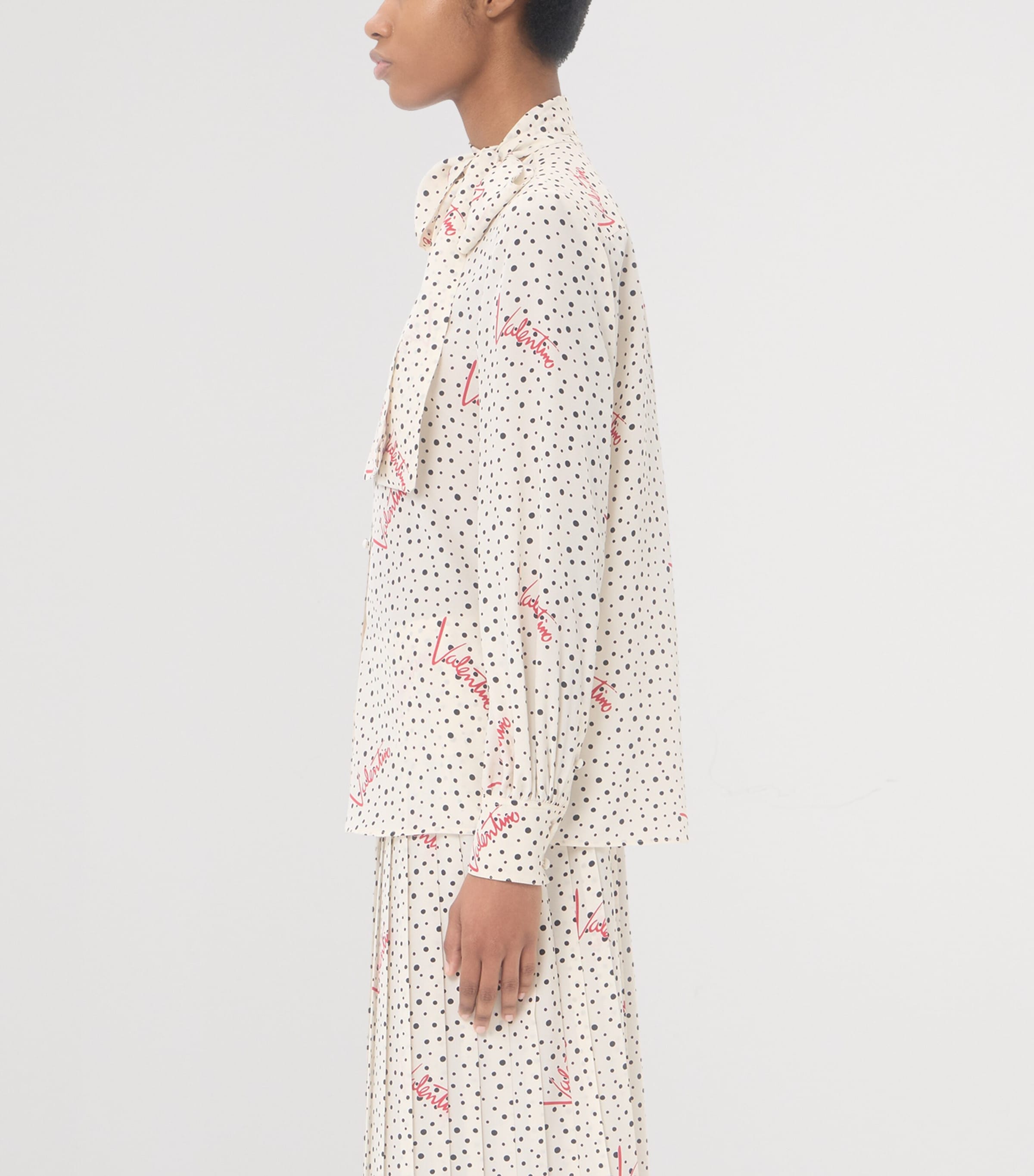 Valentino Womens Silk Plus De Pois Blouse Image 4