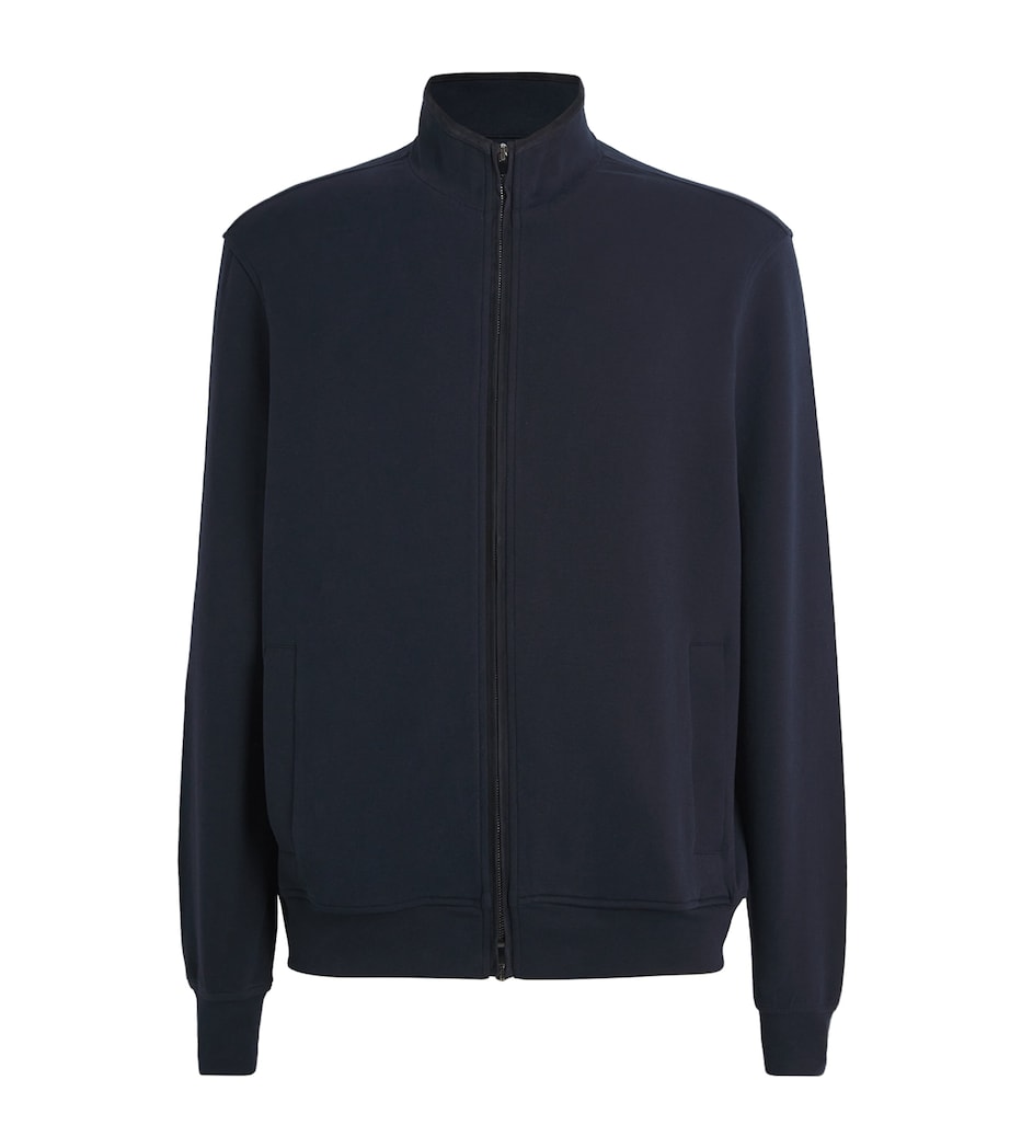 Jersey Zipped Sweatshirt 01 BLUE NAVY Image 1