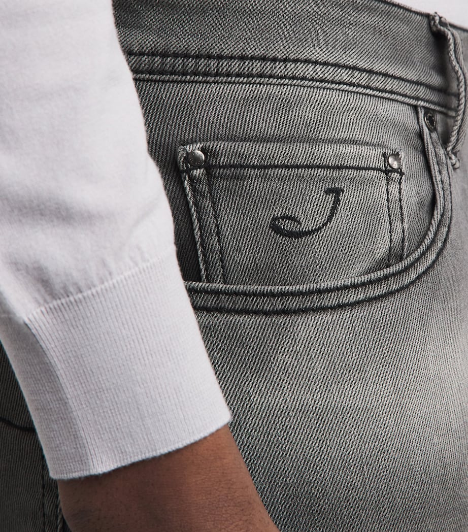 JACOB COHËN Mens Comfort-Stretch Faded Slim Jeans Image 3