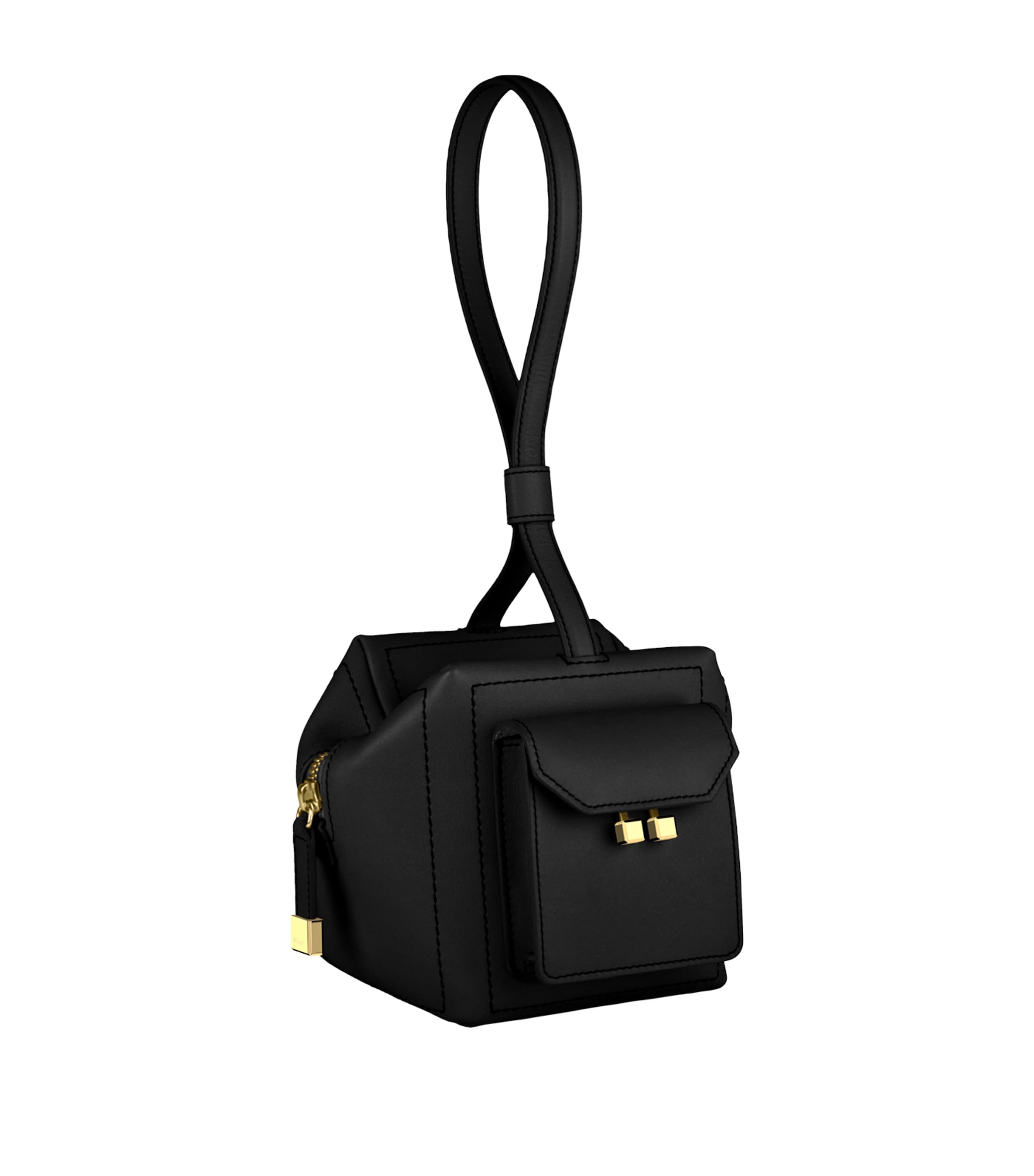 Chopard Mini Leather Ice Cube Top-Handle Bag Black Image 2