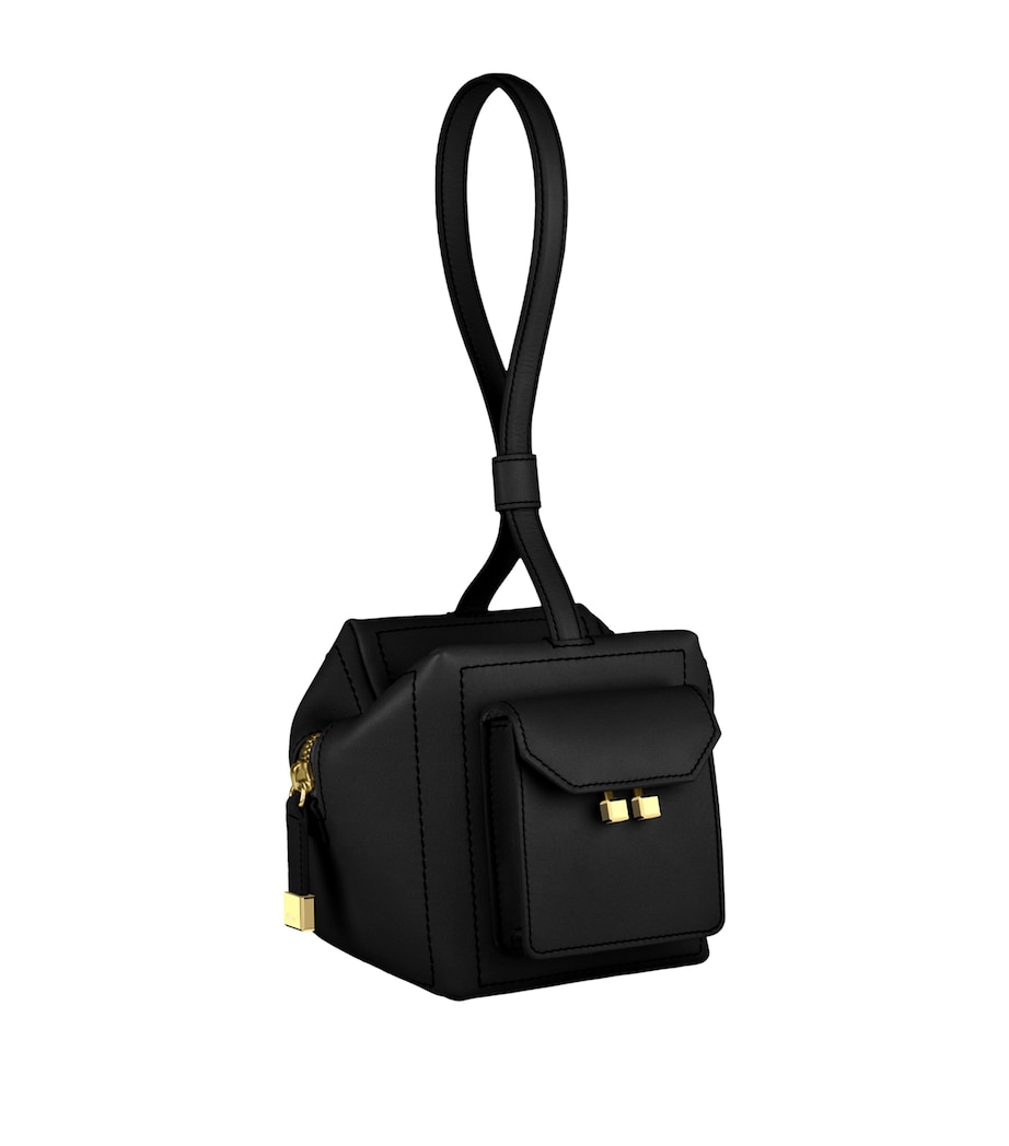 Chopard Mini Leather Ice Cube Top-Handle Bag Black Image 2