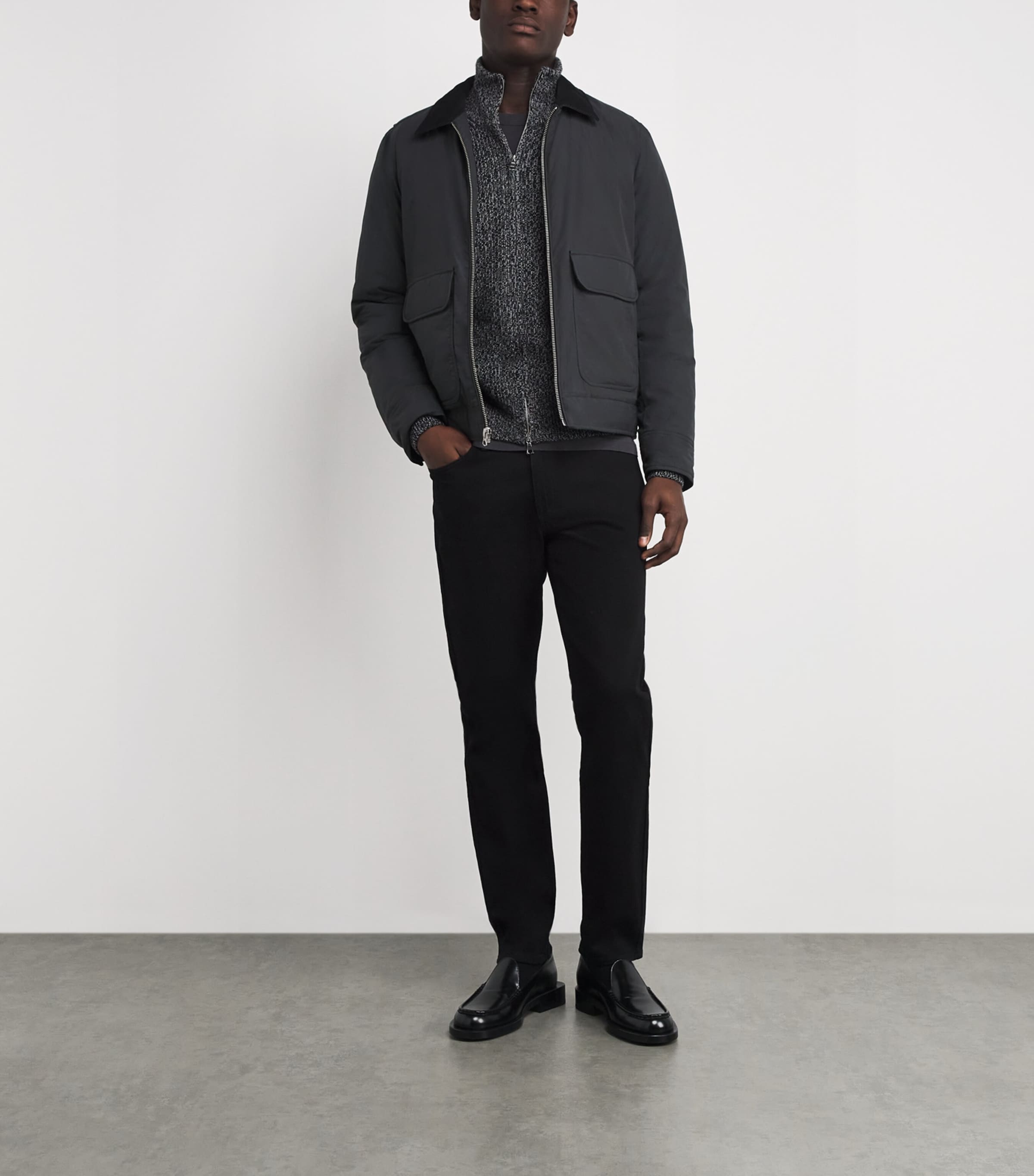 Down-Filled Derrick Shirt Jacket BLACK Image 2